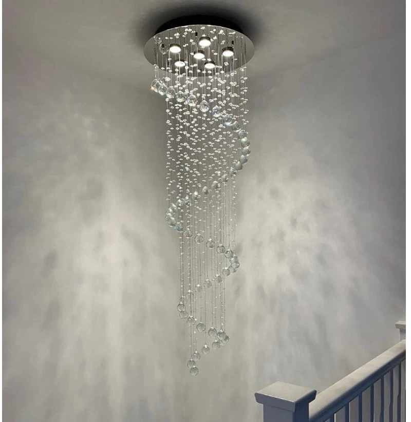 Spiral Crystal Flush Mount Chandelier - photo 5