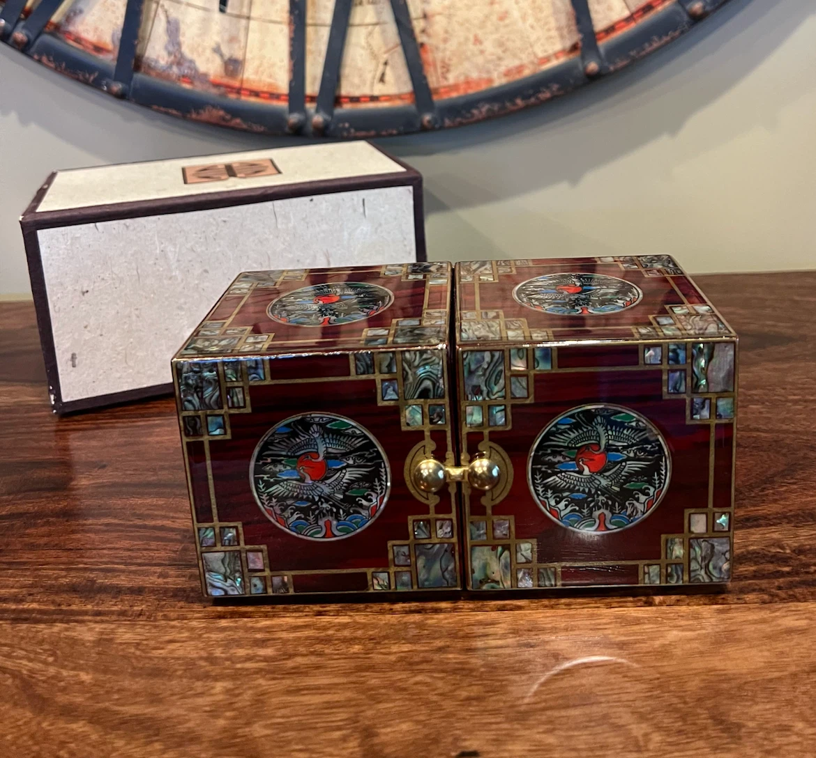 Brand New Korean Mother of Pearl Lacquer Jewelry Box