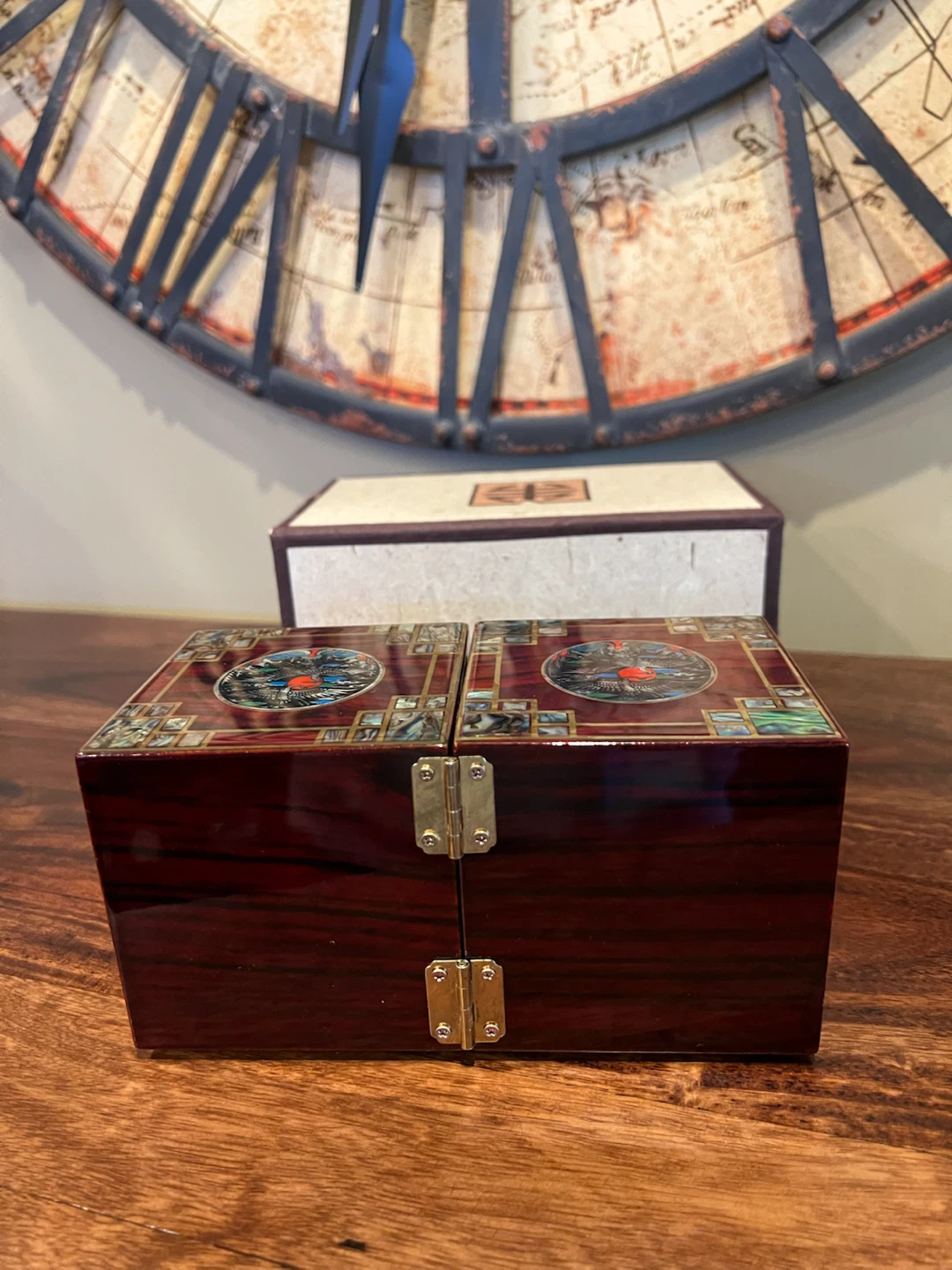 Brand New Korean Mother of Pearl Lacquer Jewelry Box - photo 3