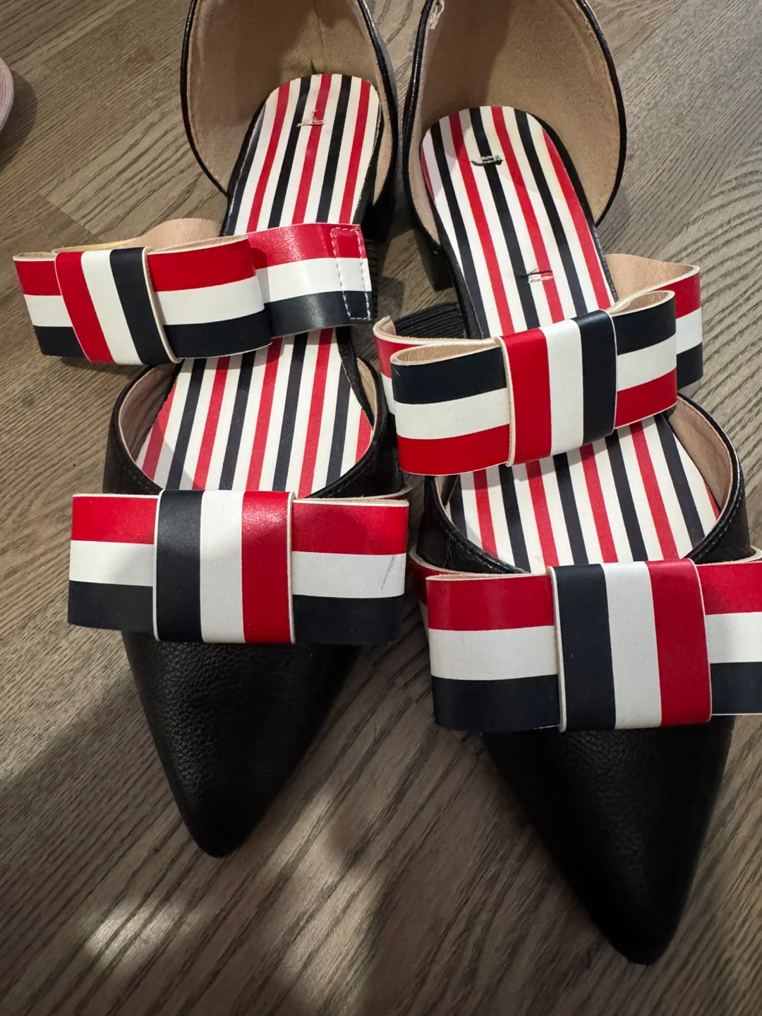 37 striped bow pointed flats - photo 3