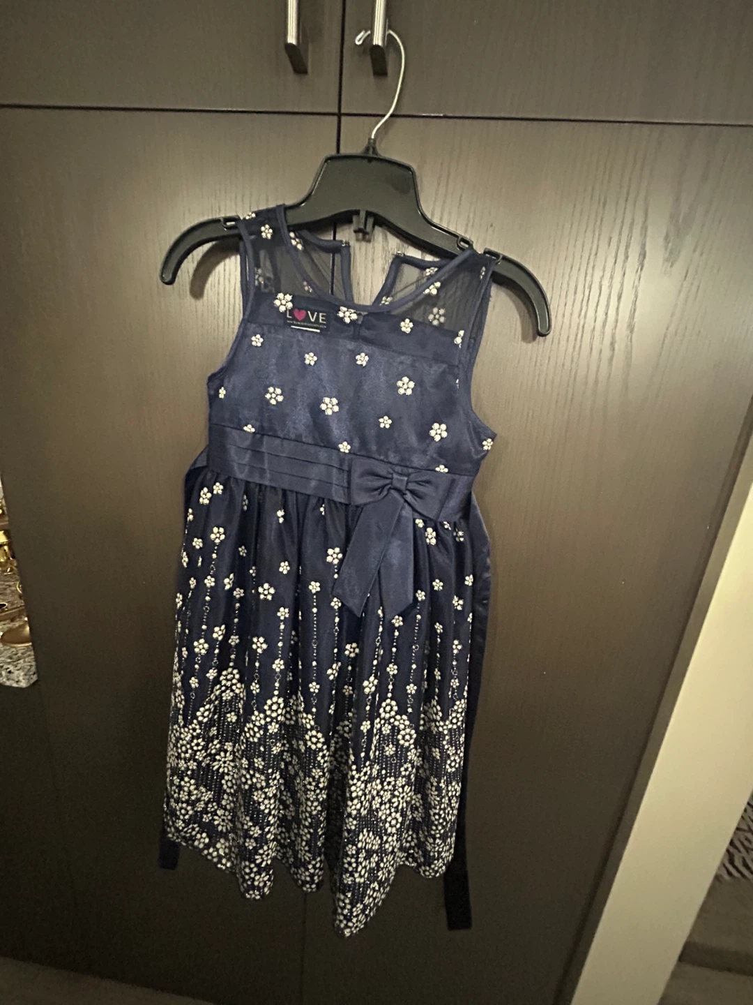 Girls Navy Floral Occasion Dress - photo 2
