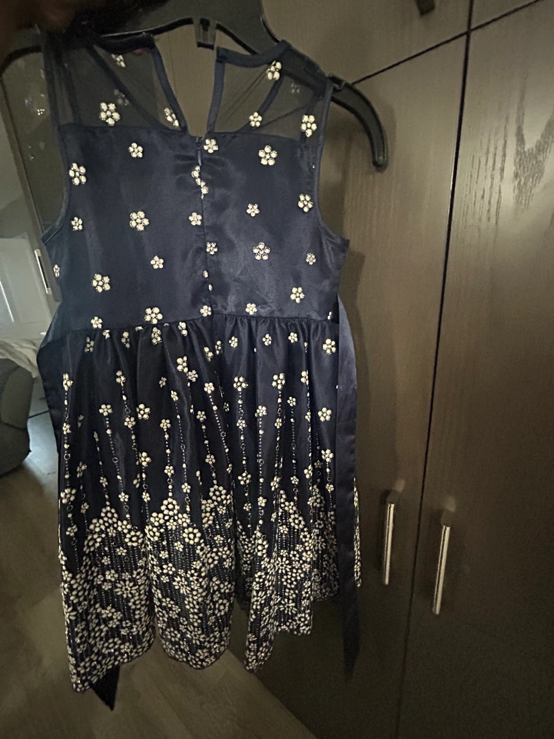 Girls Navy Floral Occasion Dress - photo 4