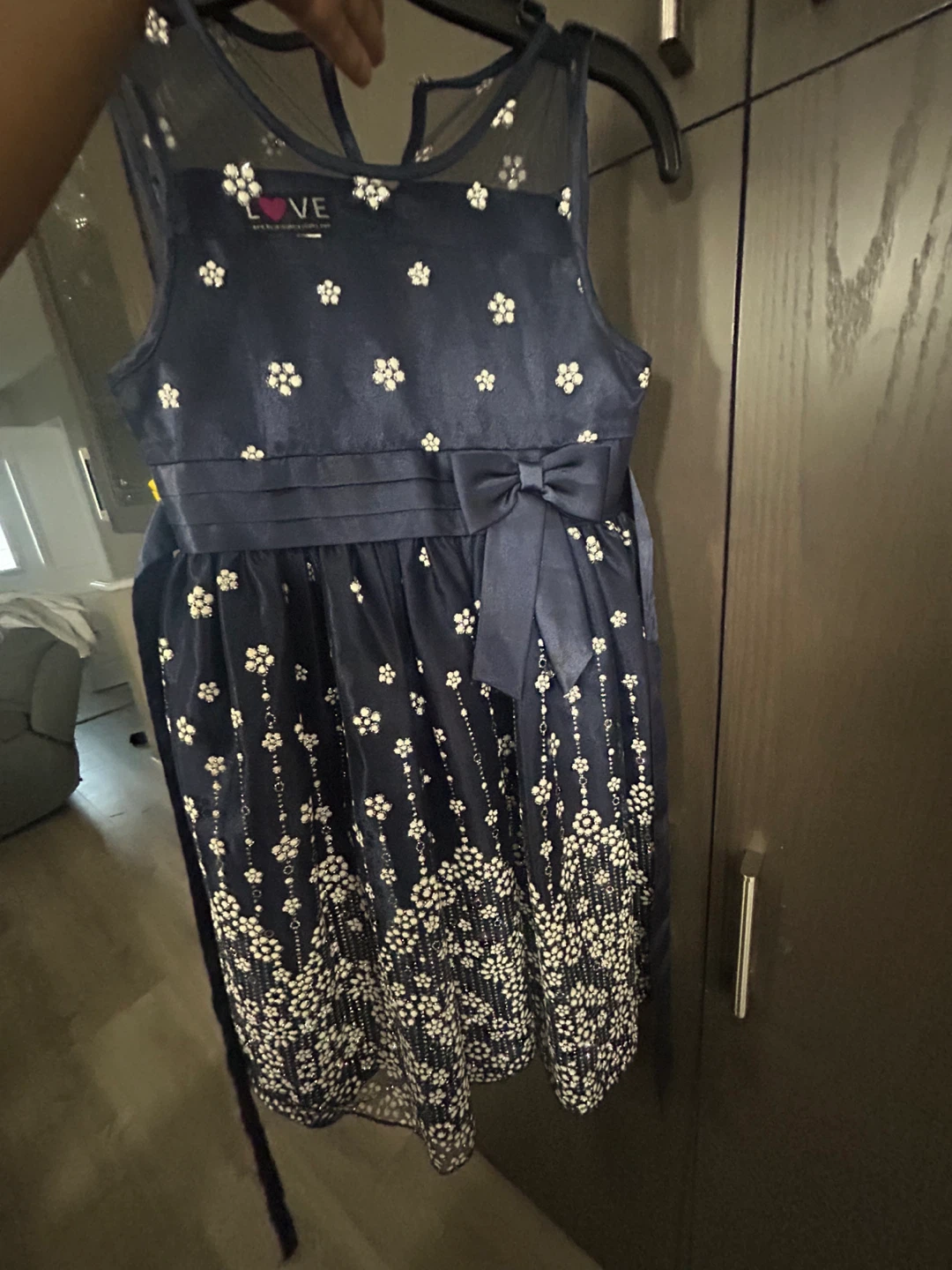 Girls Navy Floral Occasion Dress - photo 3