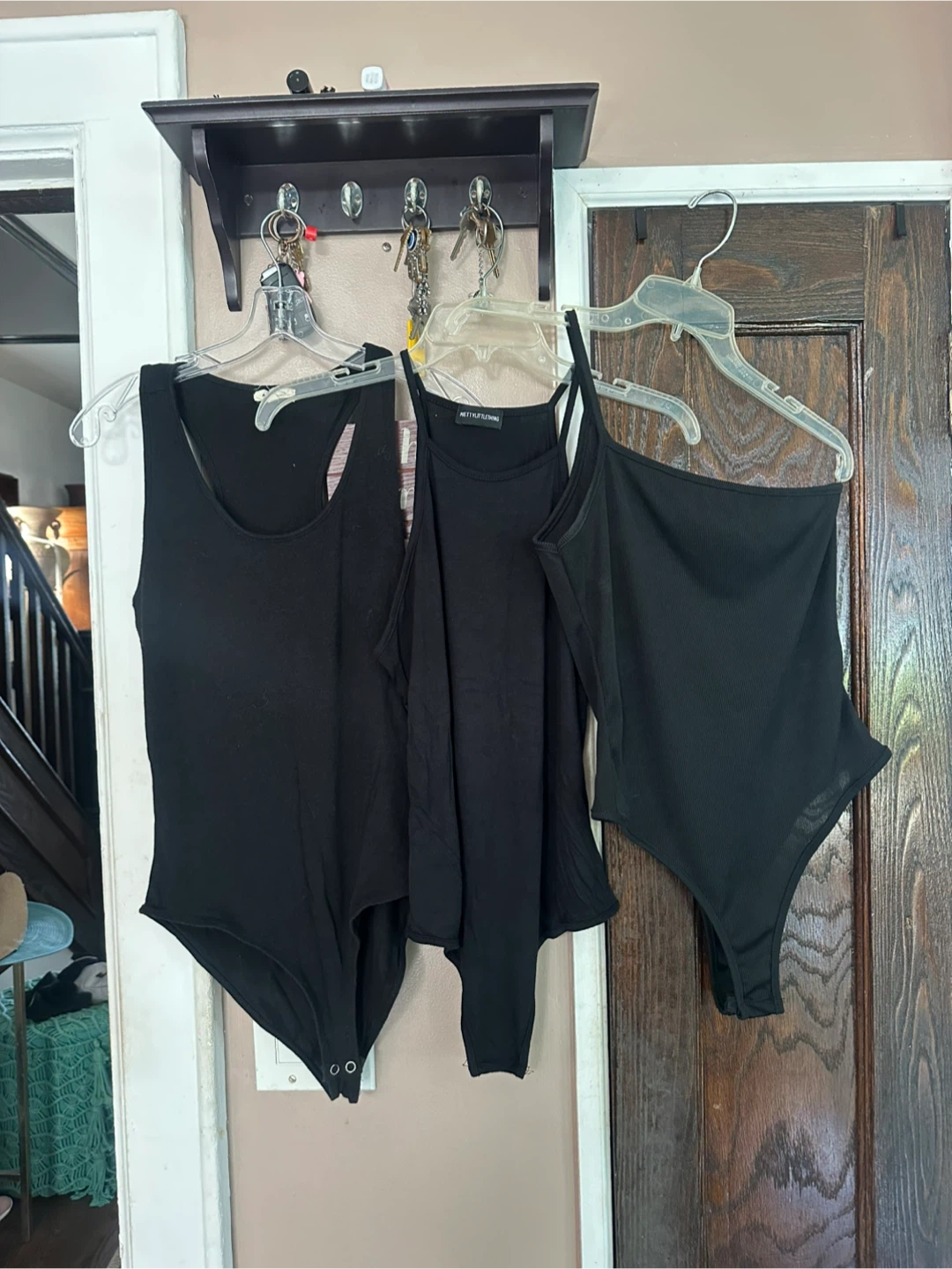 Bundle of Three Black Bodysuits Set