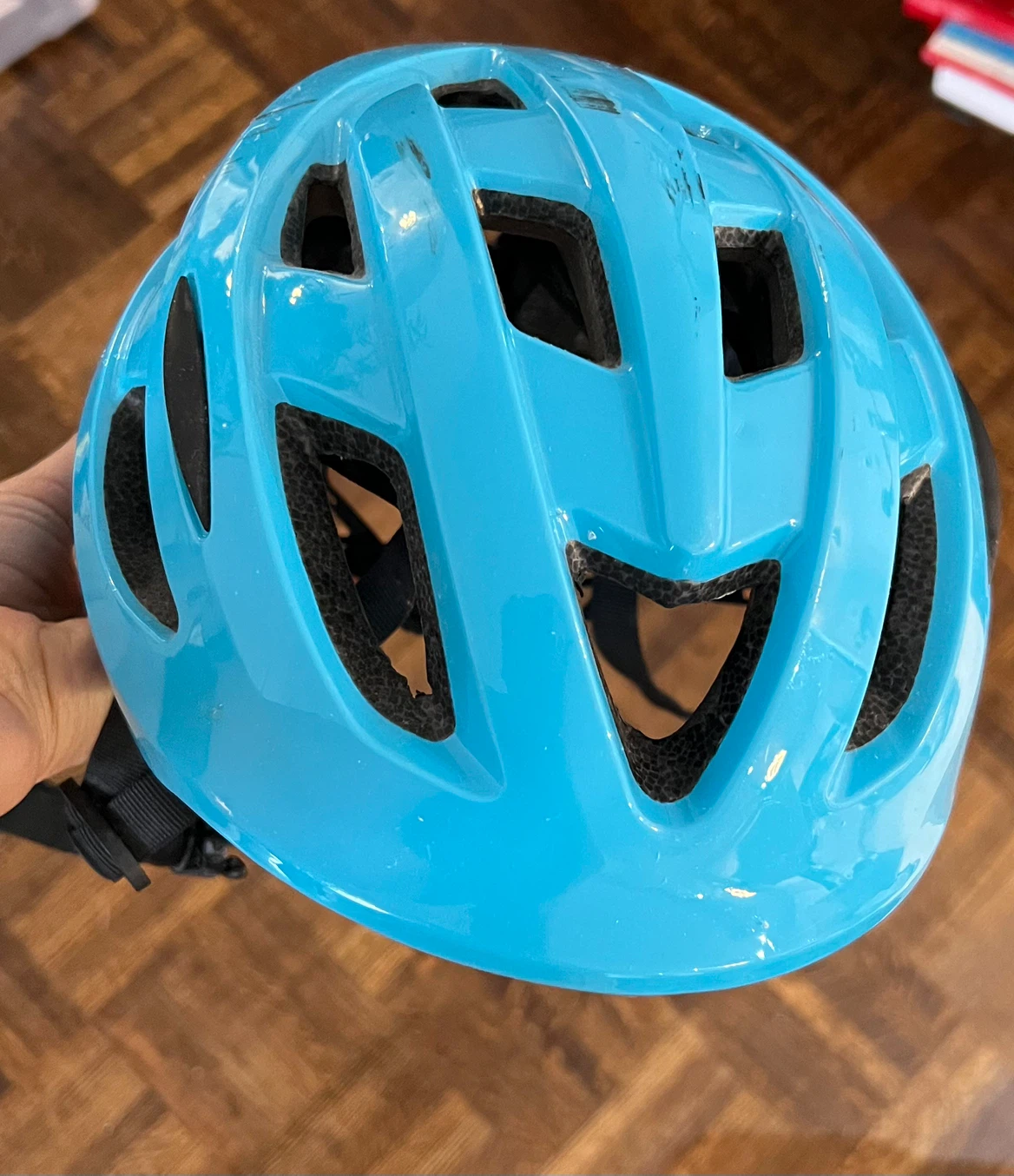 Blue Bicycle Helmet