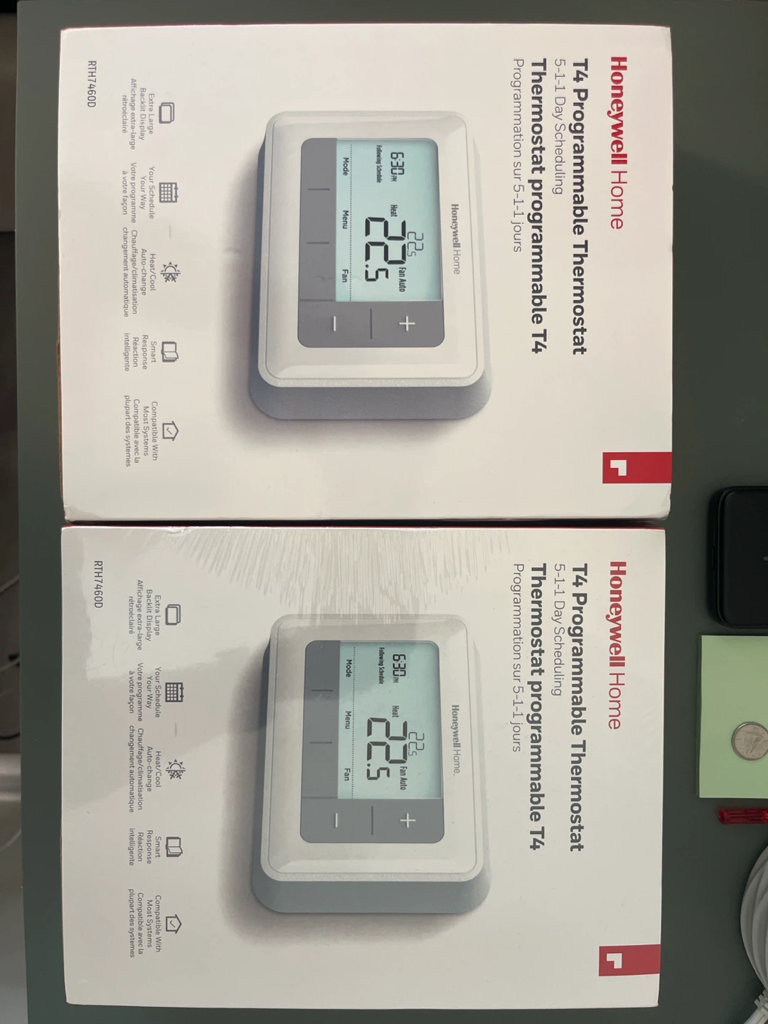 Two Honeywell Home T4 Programmable Thermostats - photo 2