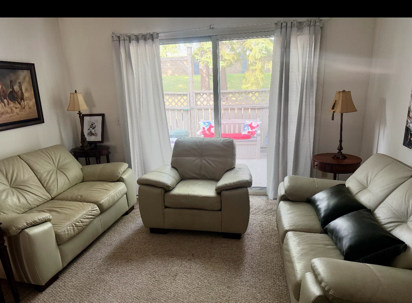 Leather couch set