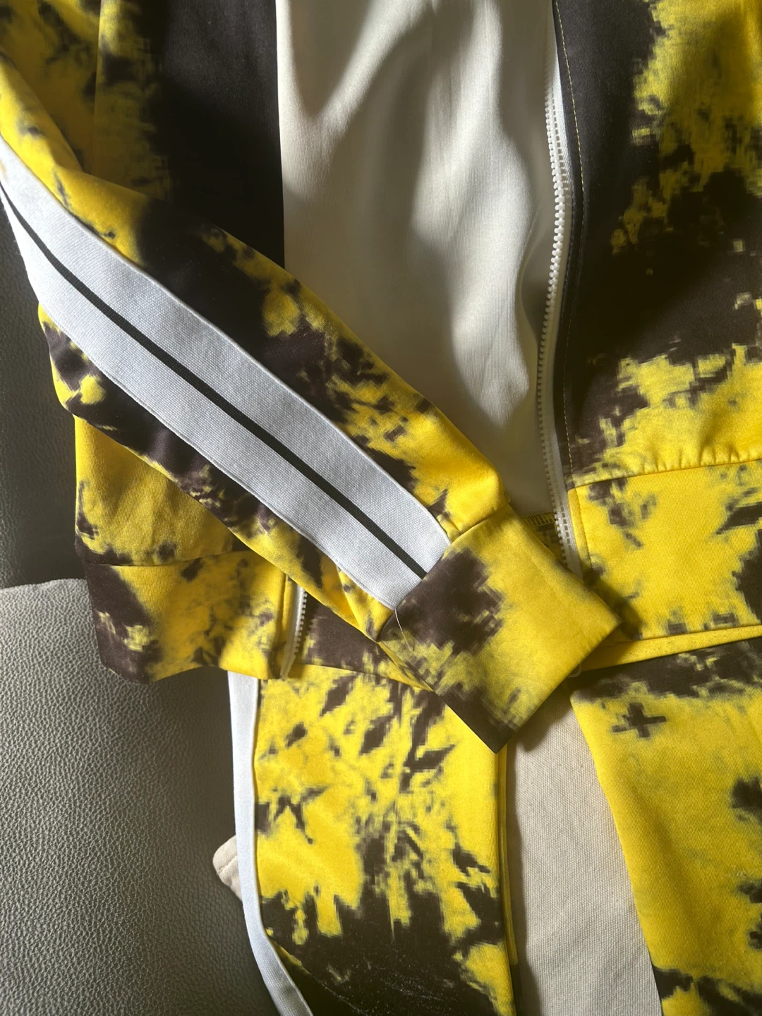 Fashion Nova Tie-Dye Tracksuit - Yellow and Black