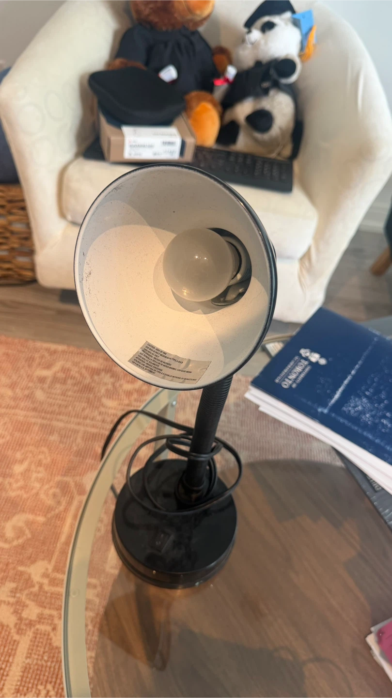 Black adjustable desk lamp