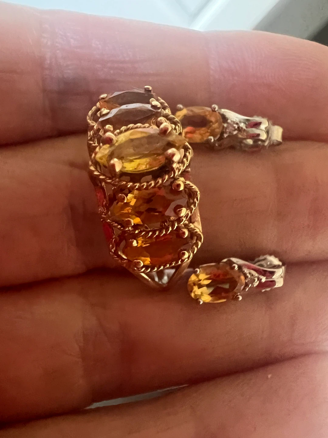 10 k Citrine Ring and Earring Set