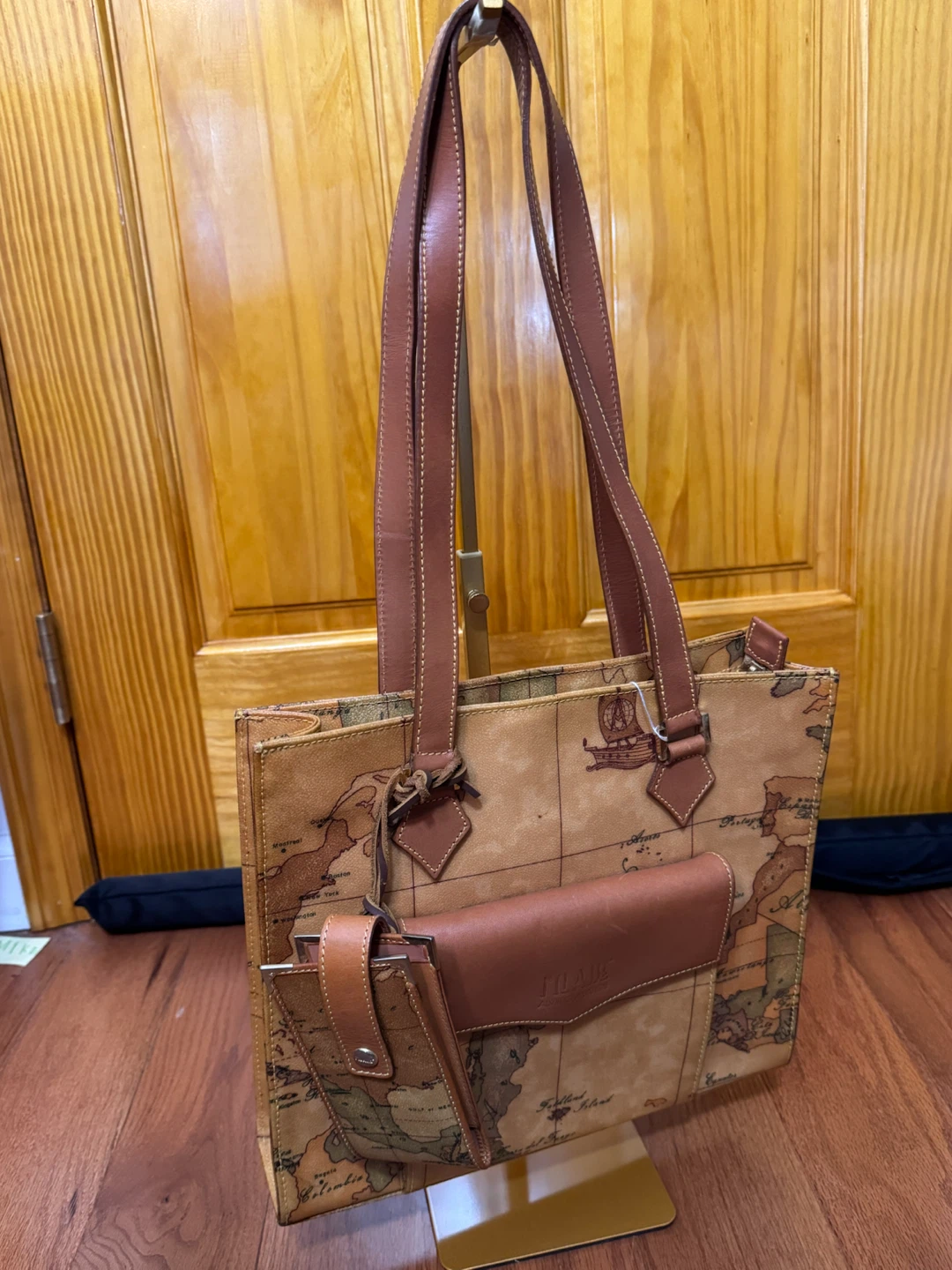 Alviero Martini Prima Classe Map Print Tote Bag