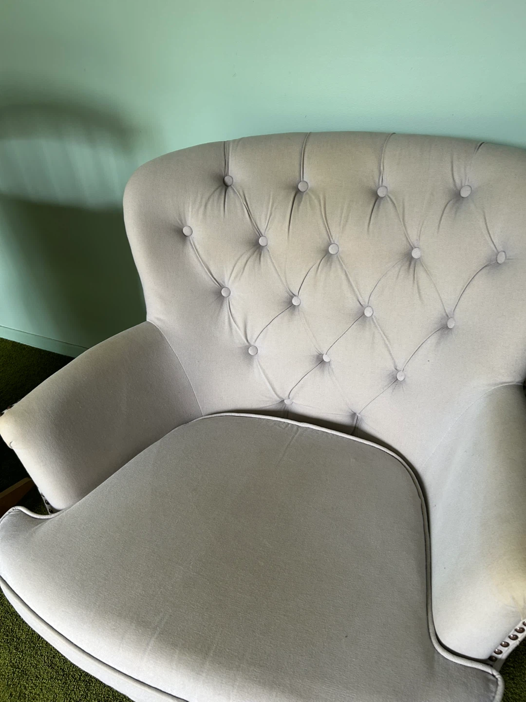 Tufted Accent Chair+ a small side table + - photo 2