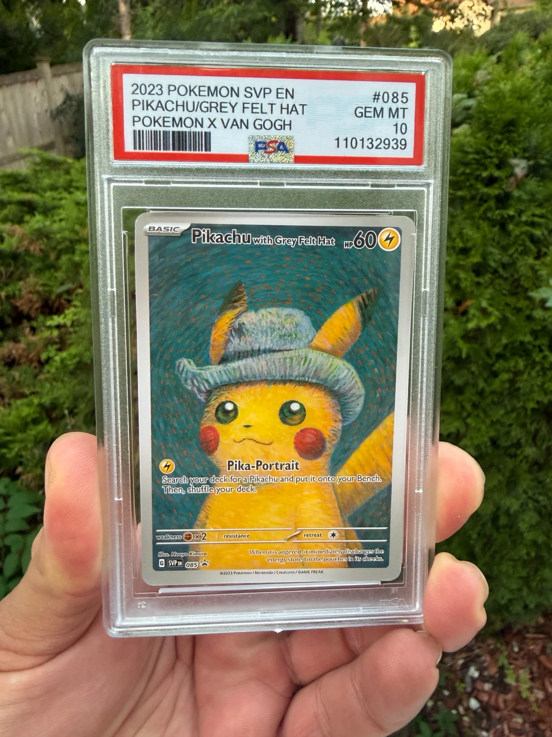 PSA 10 Pikachu with Grey Felt Hat Promo Card - photo 2