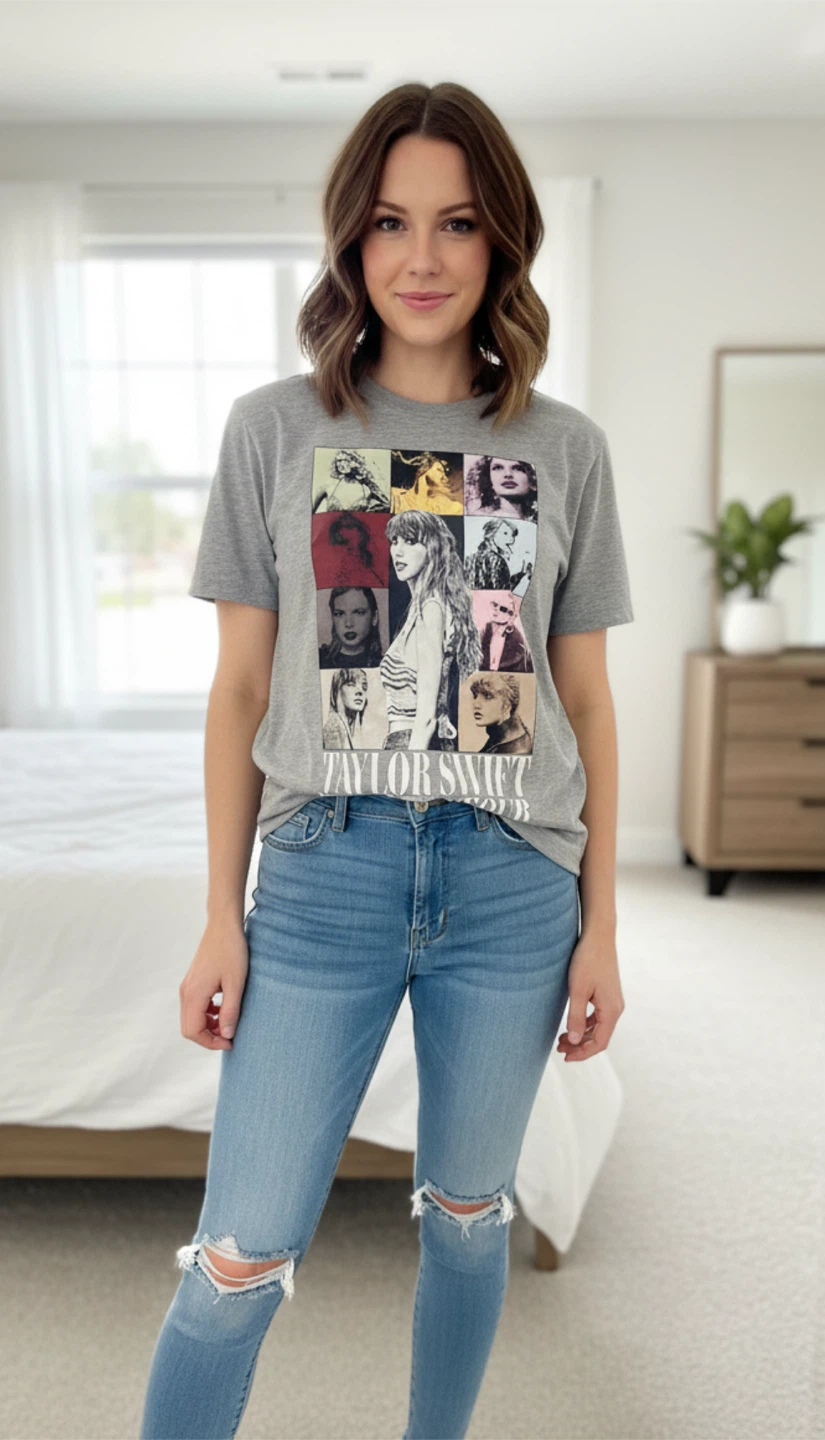 Taylor Swift The Eras Tour Grey T-Shirt