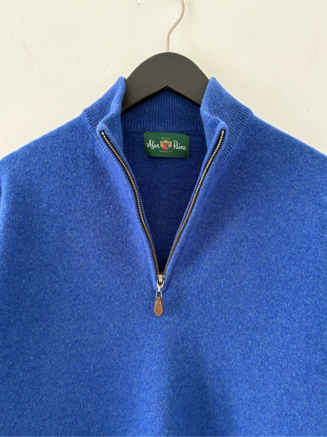 Alan Paine 100% Pure Lambswool 1/4 Zip Sweater - photo 4