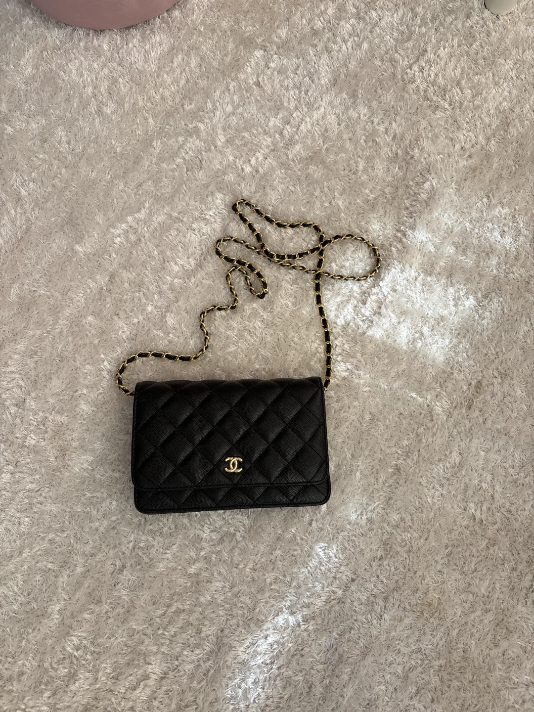 Chanel Quilted Chain Wallet
