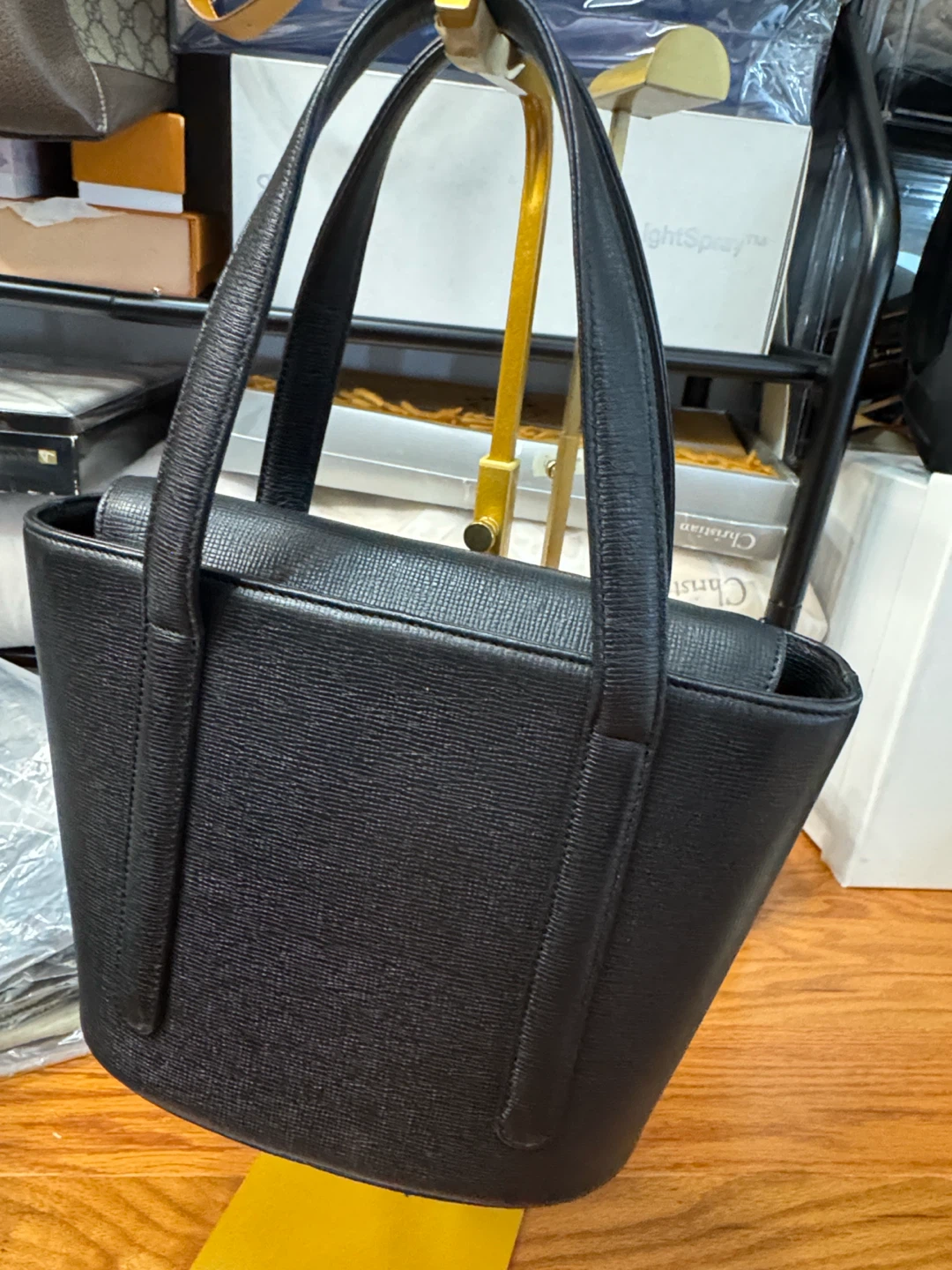 Vintage MCM Black Leather Tote Bag - photo 3