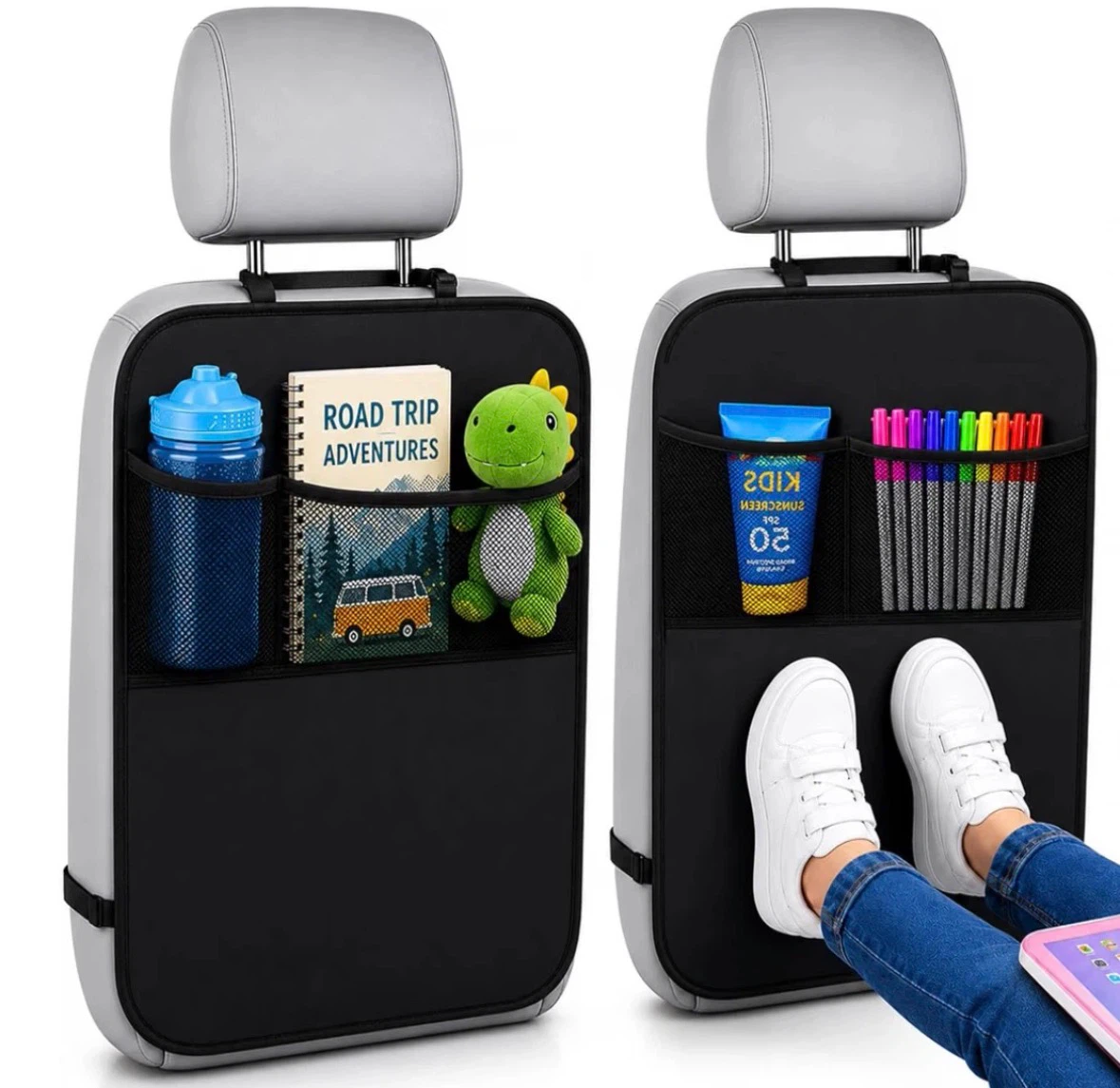 EcoNour Car Kick Mats Back Seat Protector (2 Pack)