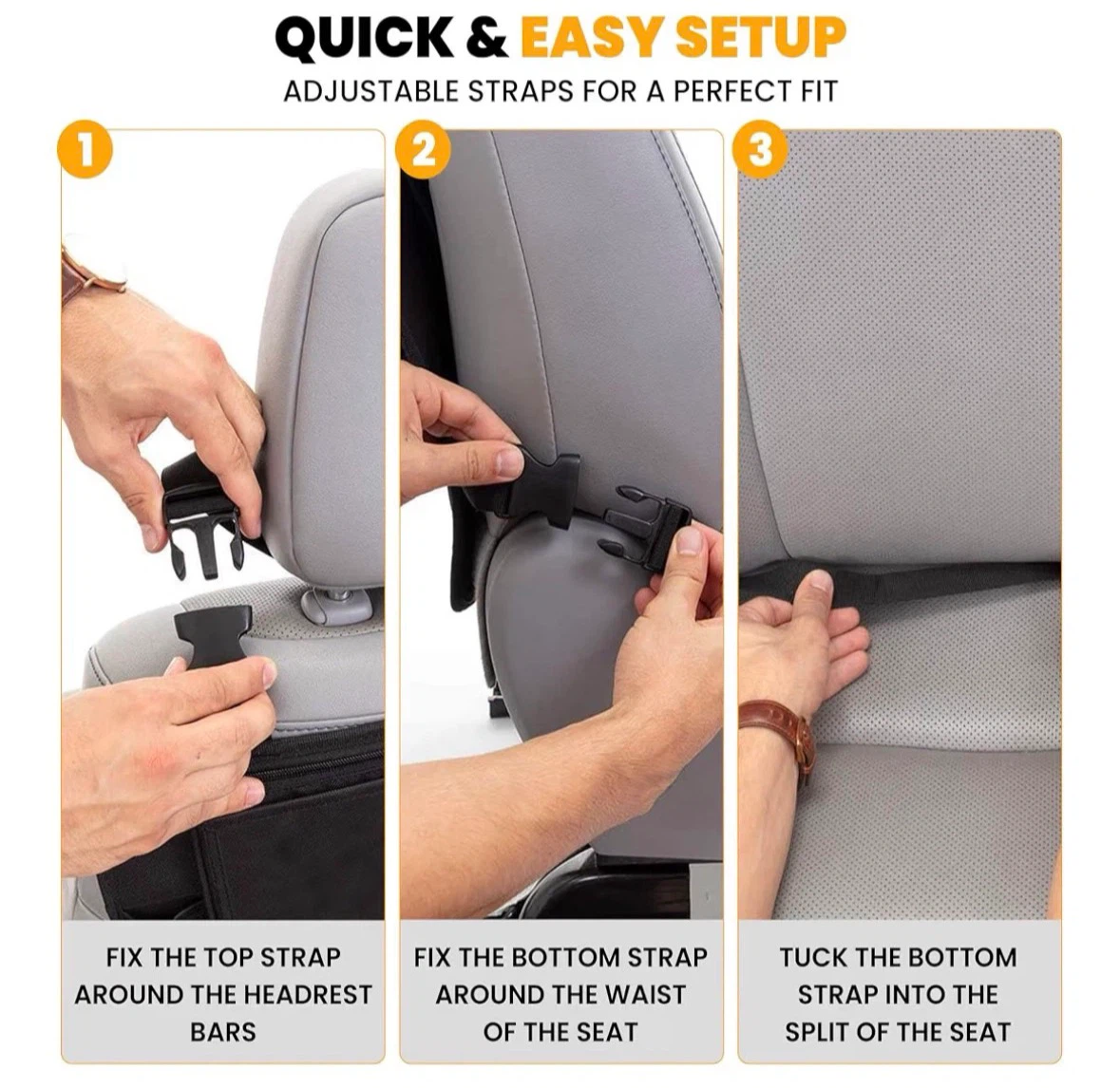 EcoNour Car Kick Mats Back Seat Protector (2 Pack) - photo 3