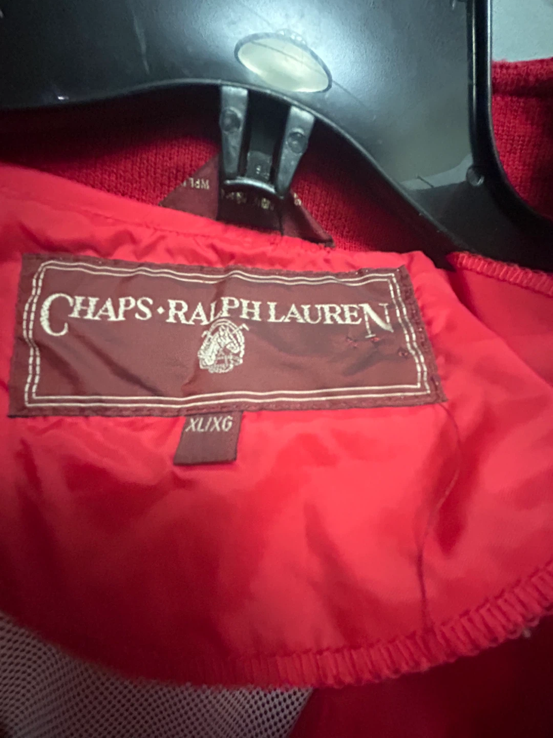 Chaps Ralph Lauren Red Windbreaker Jacket