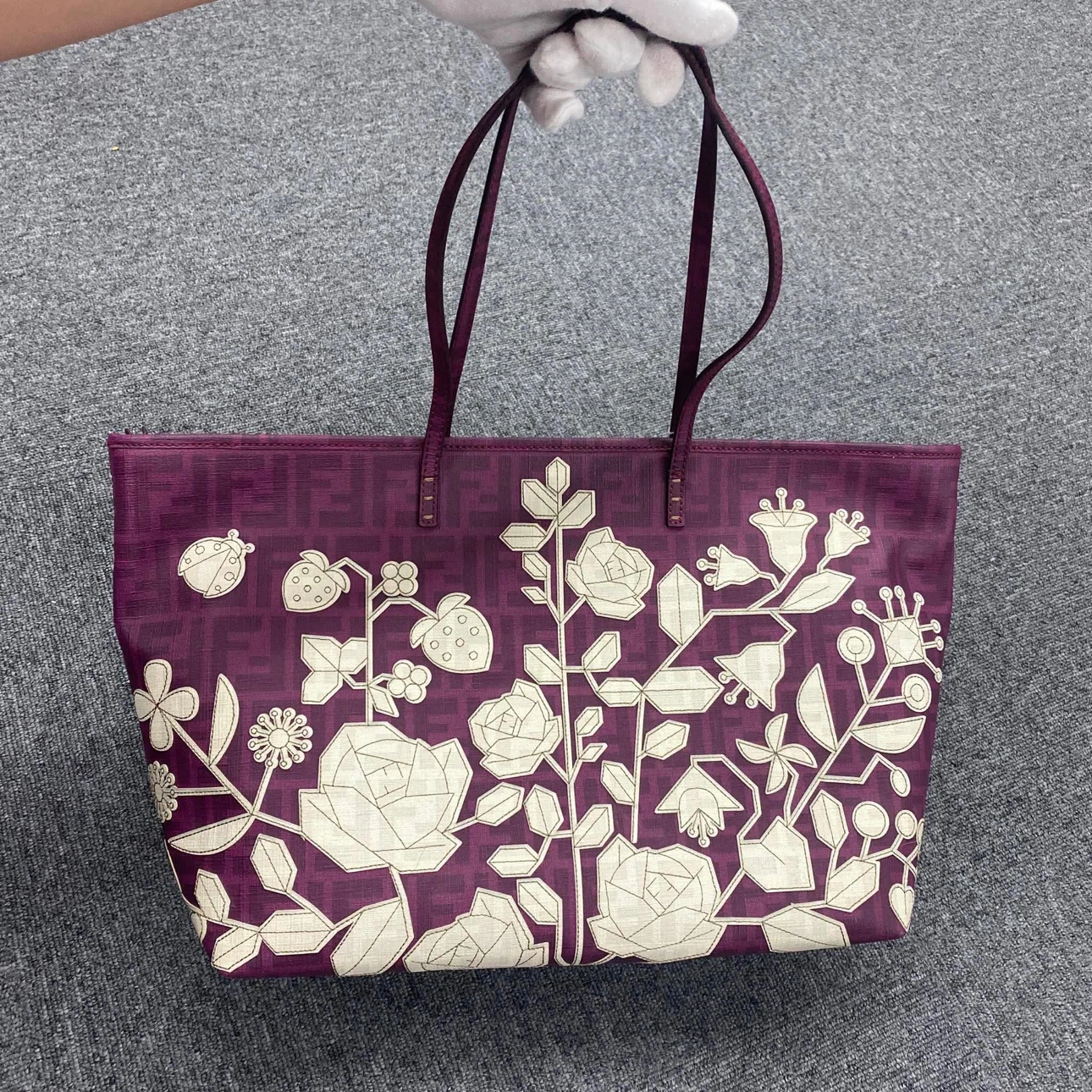 Fendi Floral Print Tote Bag