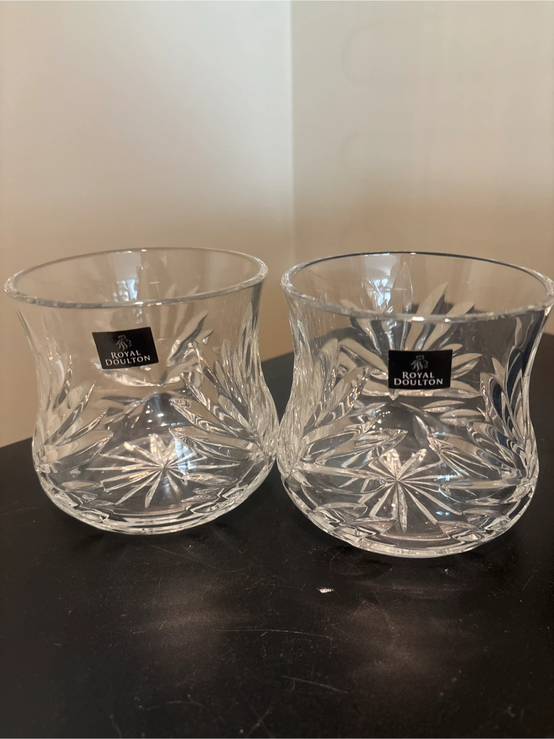 Two Royal Doulton Crystal Tumblers