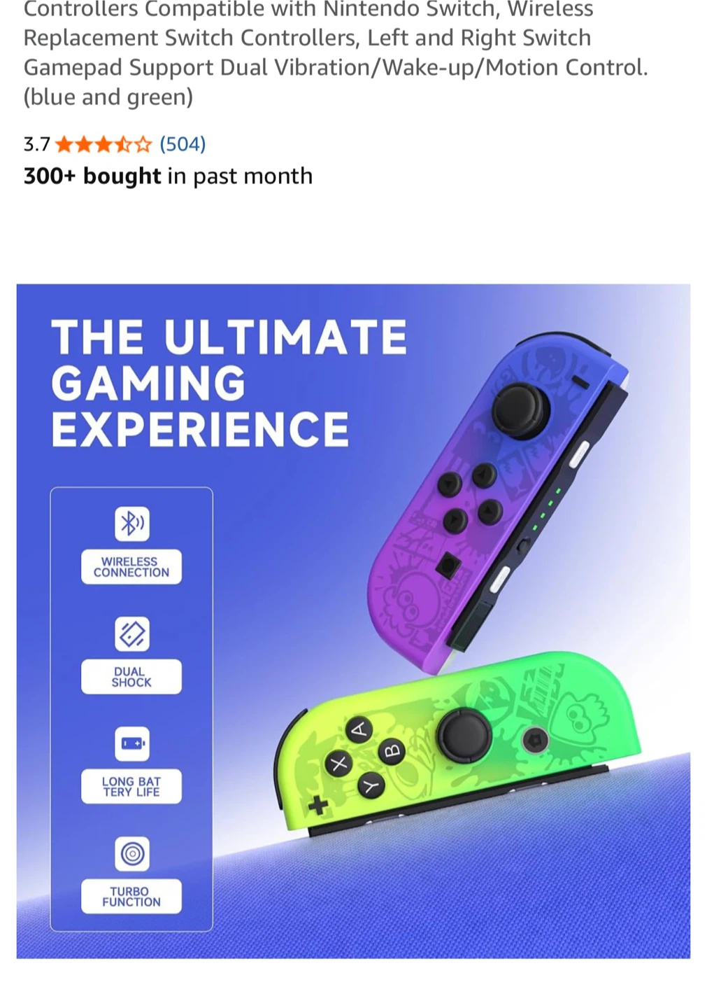 Wireless Replacement Controllers for Nintendo Switch