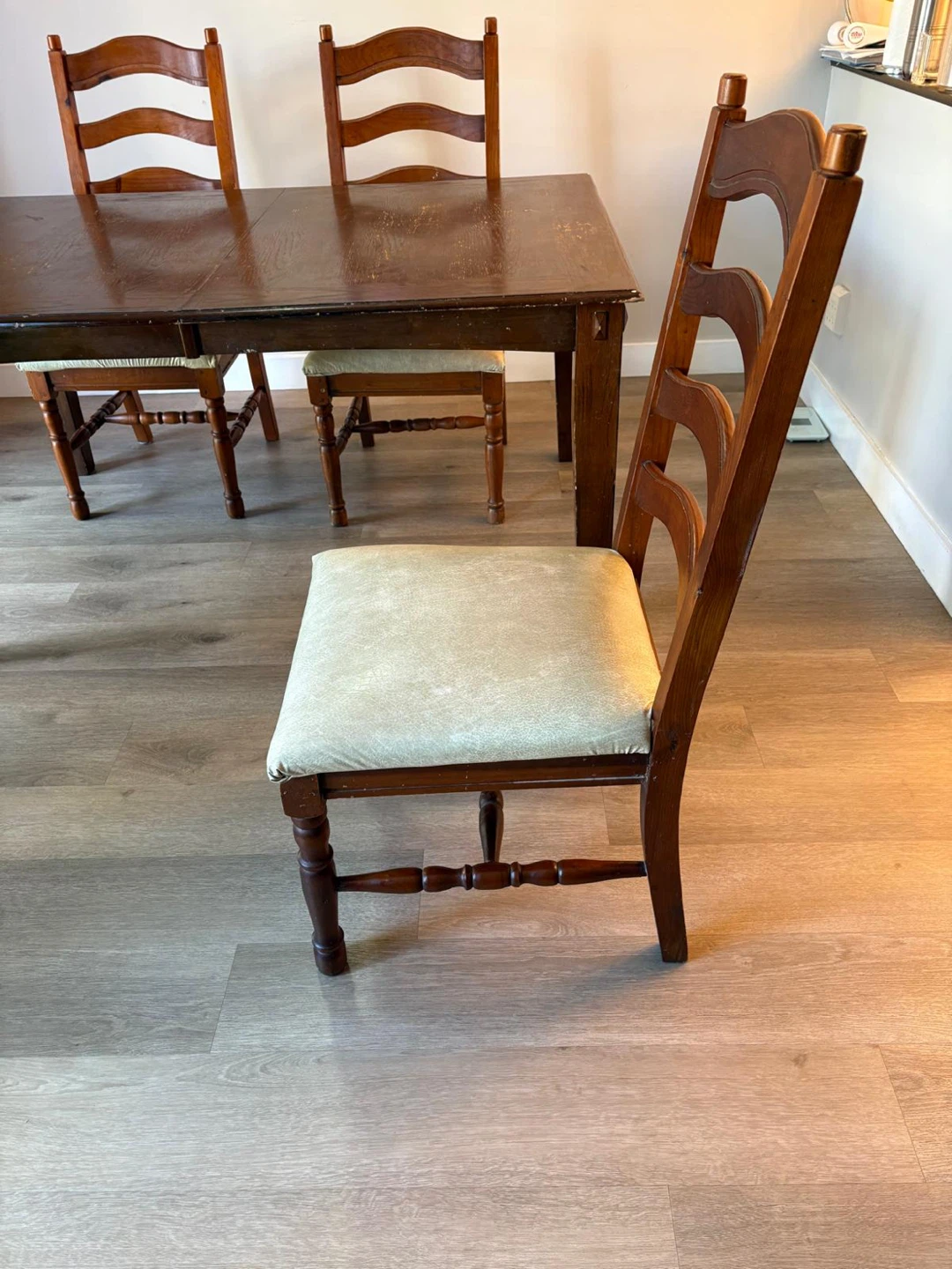 Wooden Dining Table and 6 chairs - photo 3