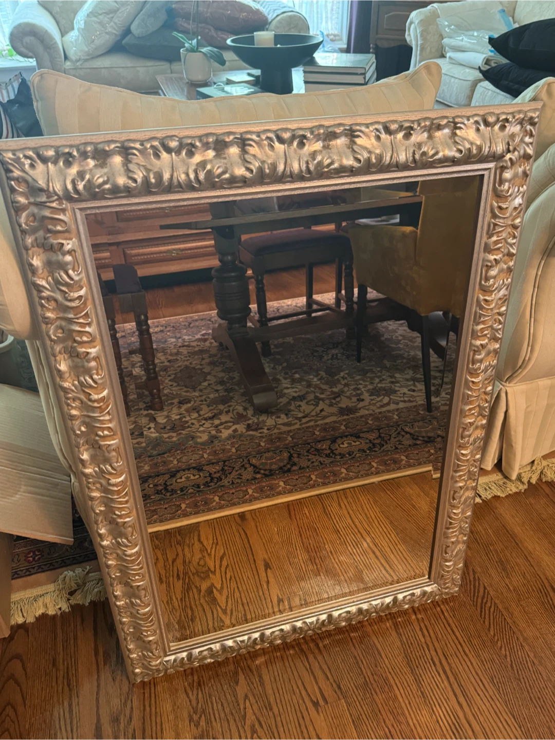 Ornate Gold Framed Wall Mirror