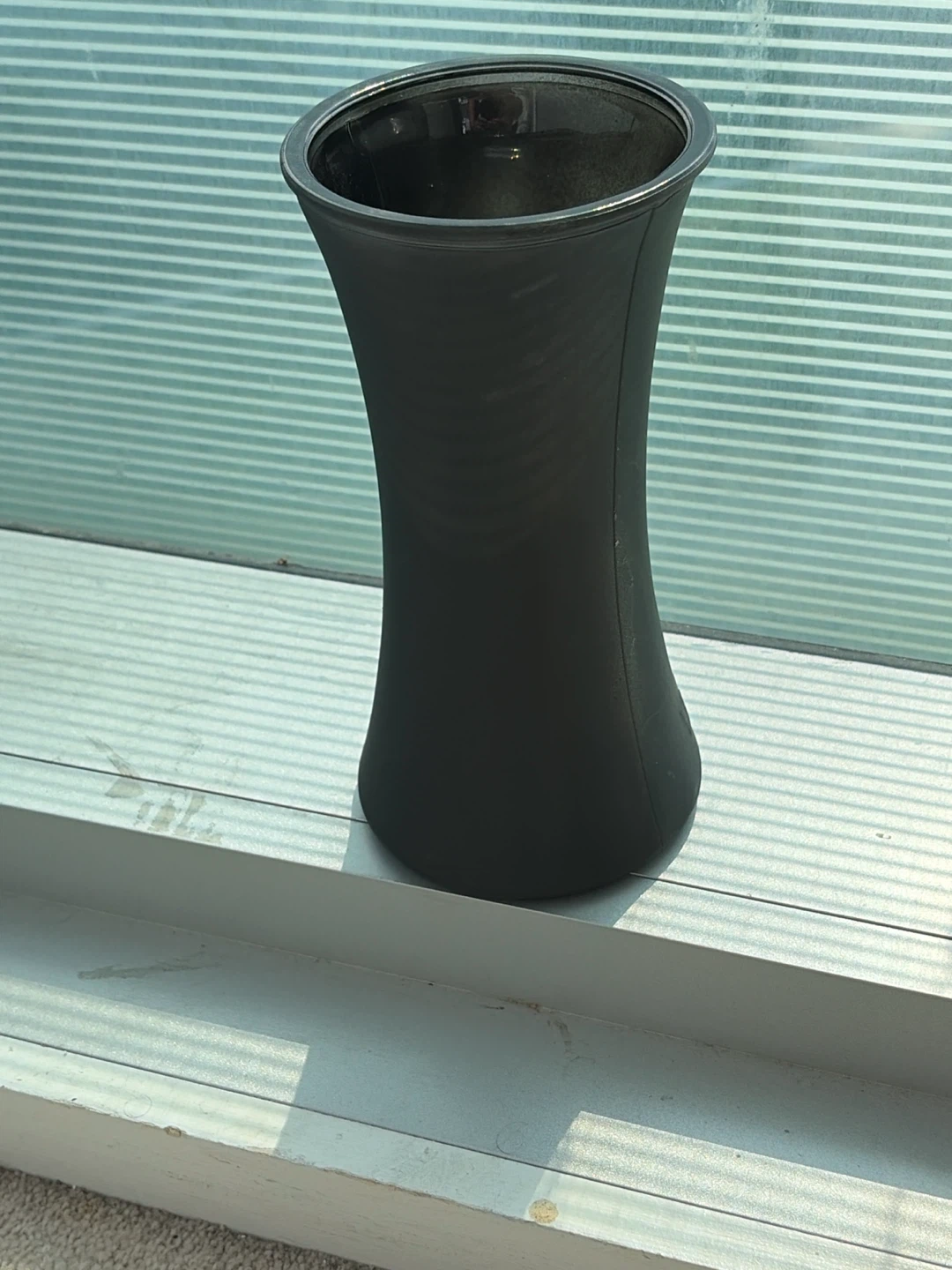 Black matte finish vase