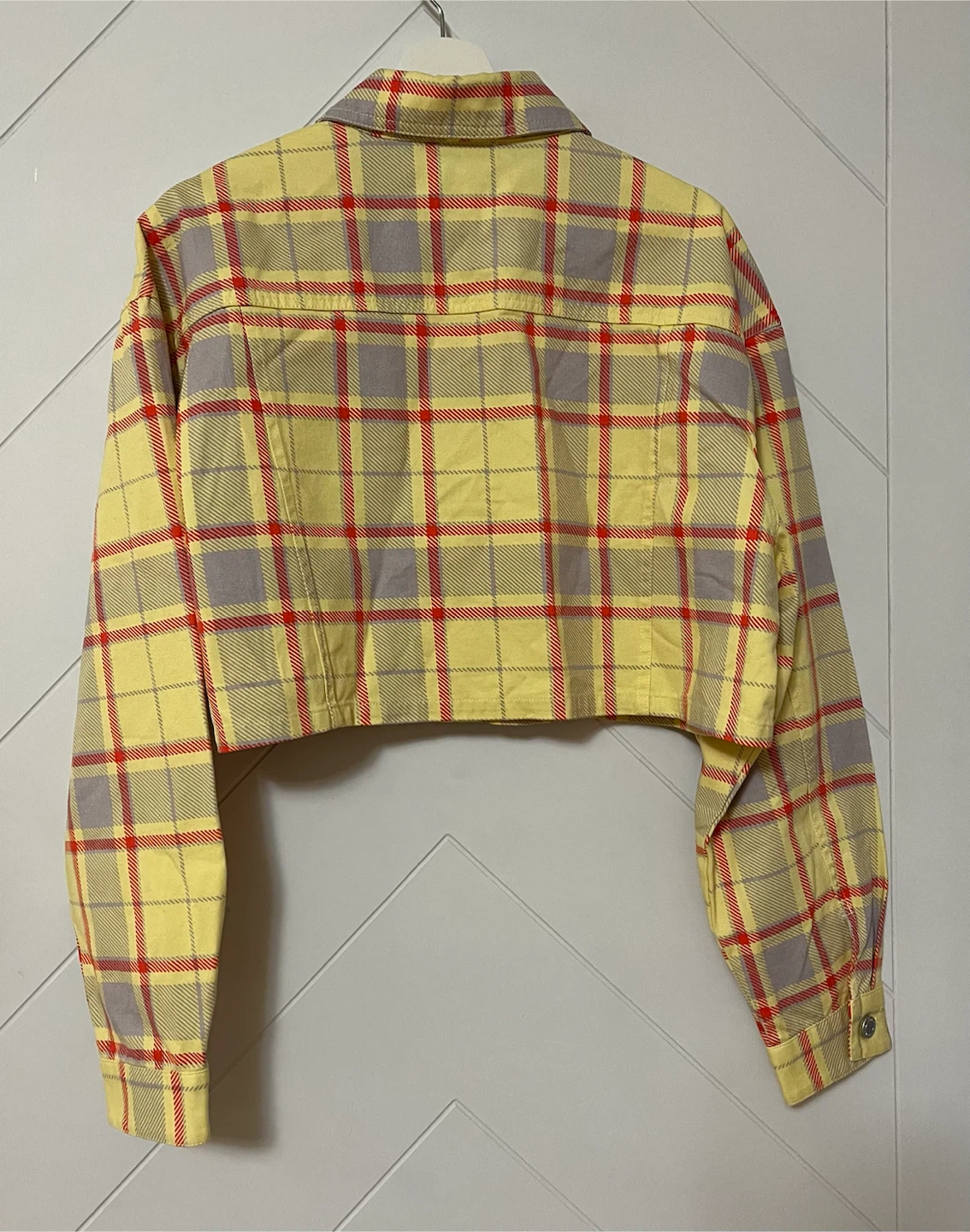 WEWOREWHAT Plaid Crop Jacket - photo 4