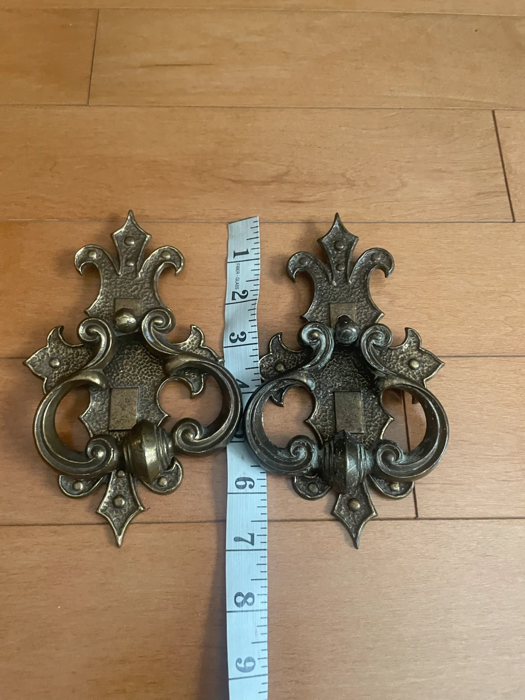 Set of 2 Vintage Brass Drawer Pulls - photo 2