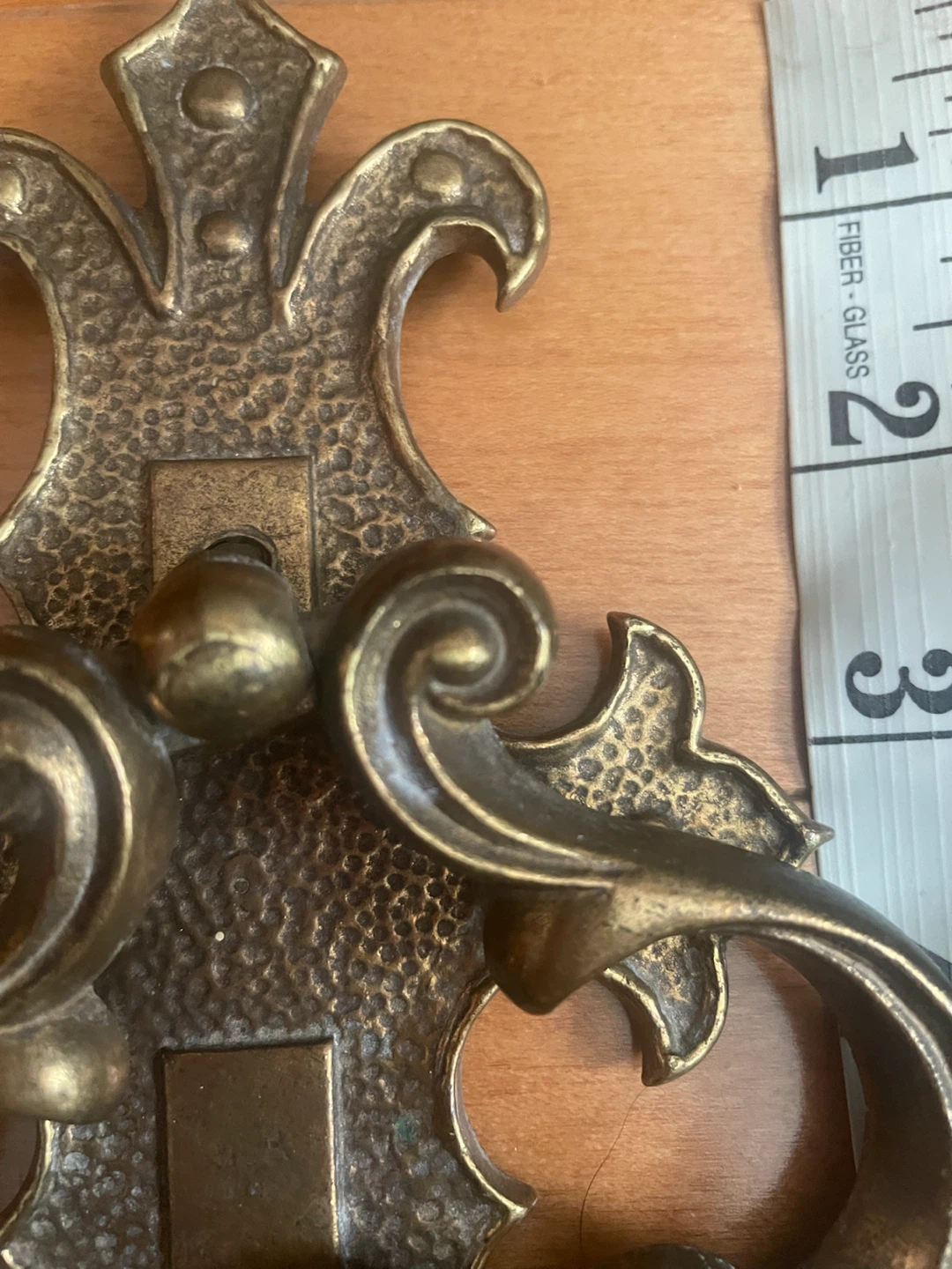 Set of 2 Vintage Brass Drawer Pulls - photo 3