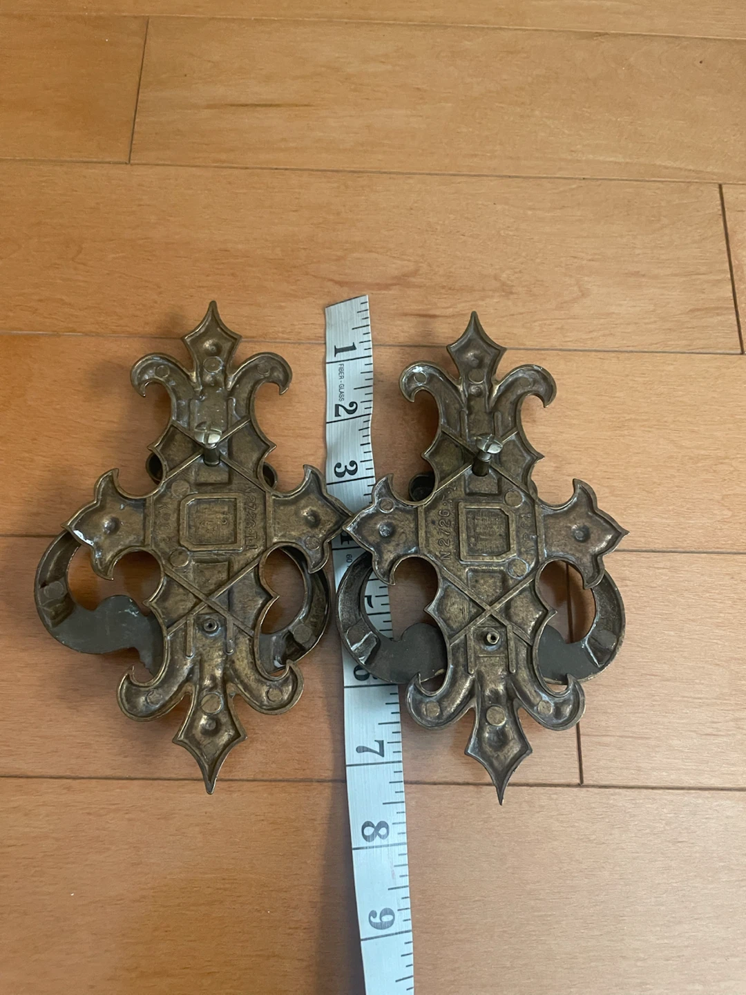 Set of 2 Vintage Brass Drawer Pulls - photo 4
