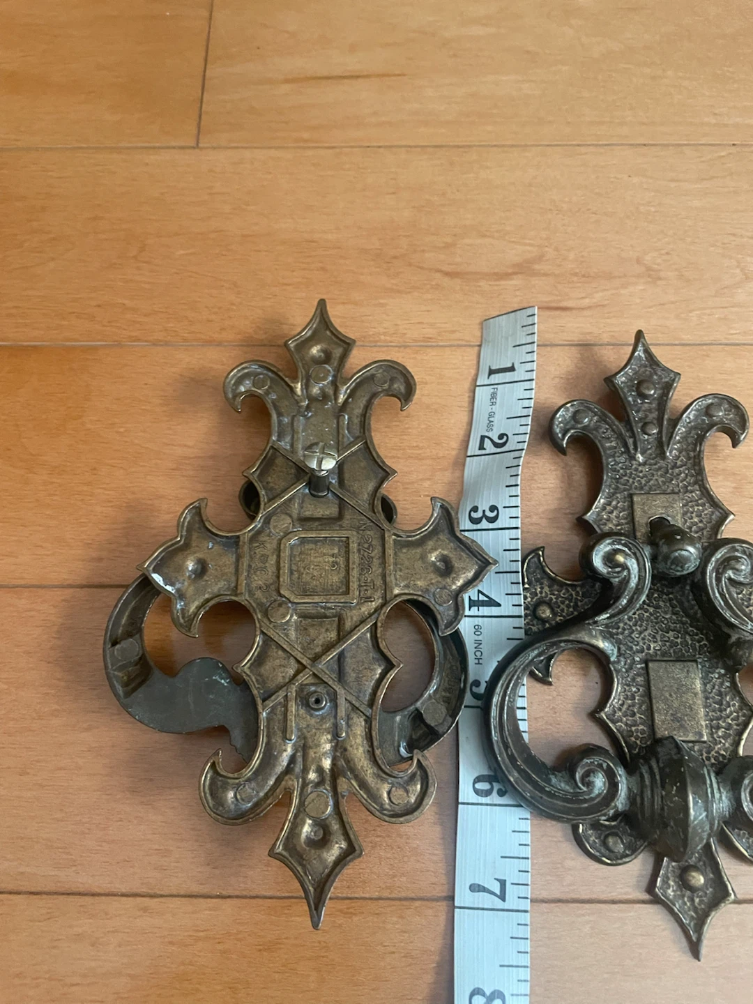 Set of 2 Vintage Brass Drawer Pulls - photo 5