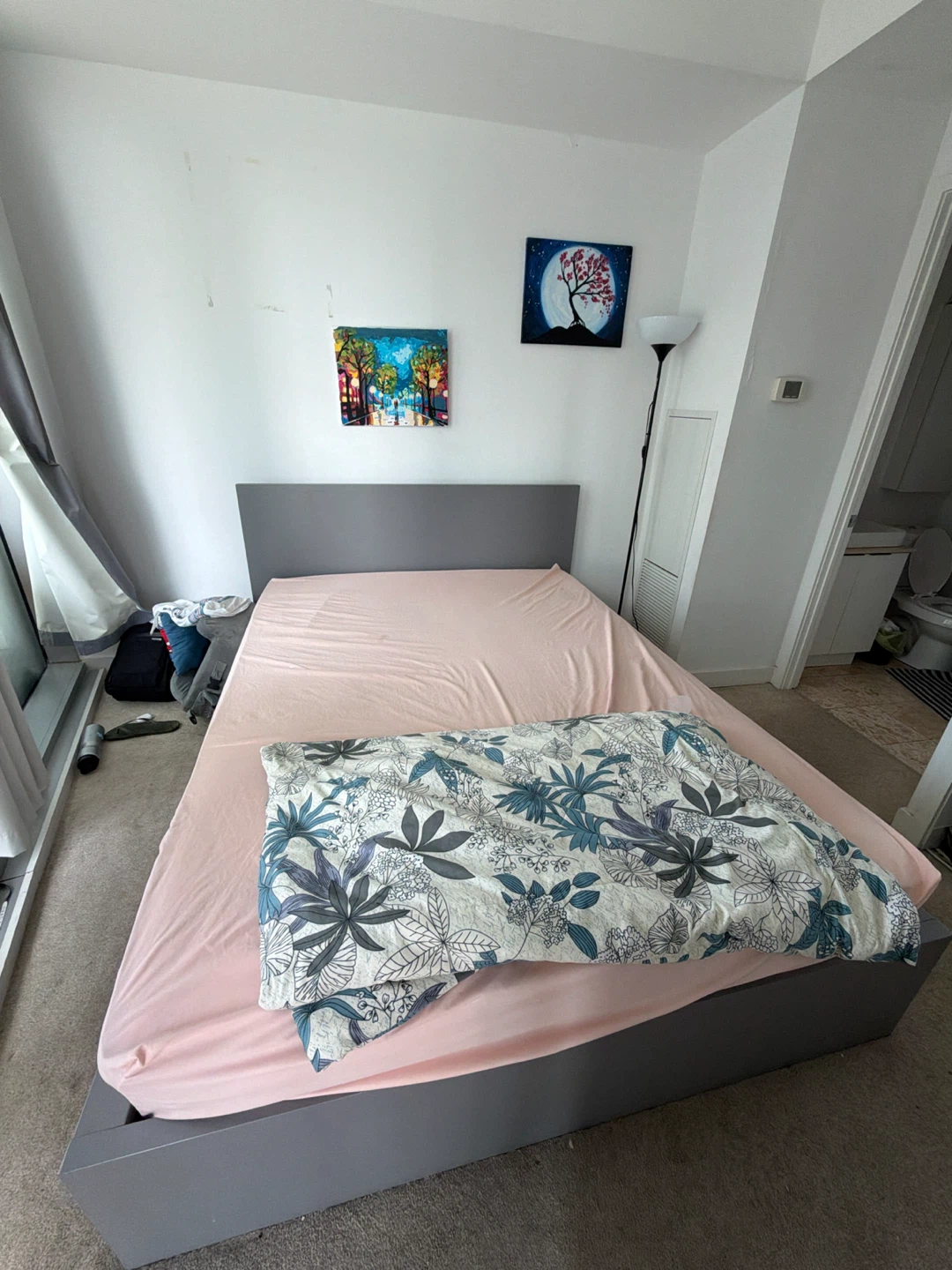Queen size bed frame and headboard