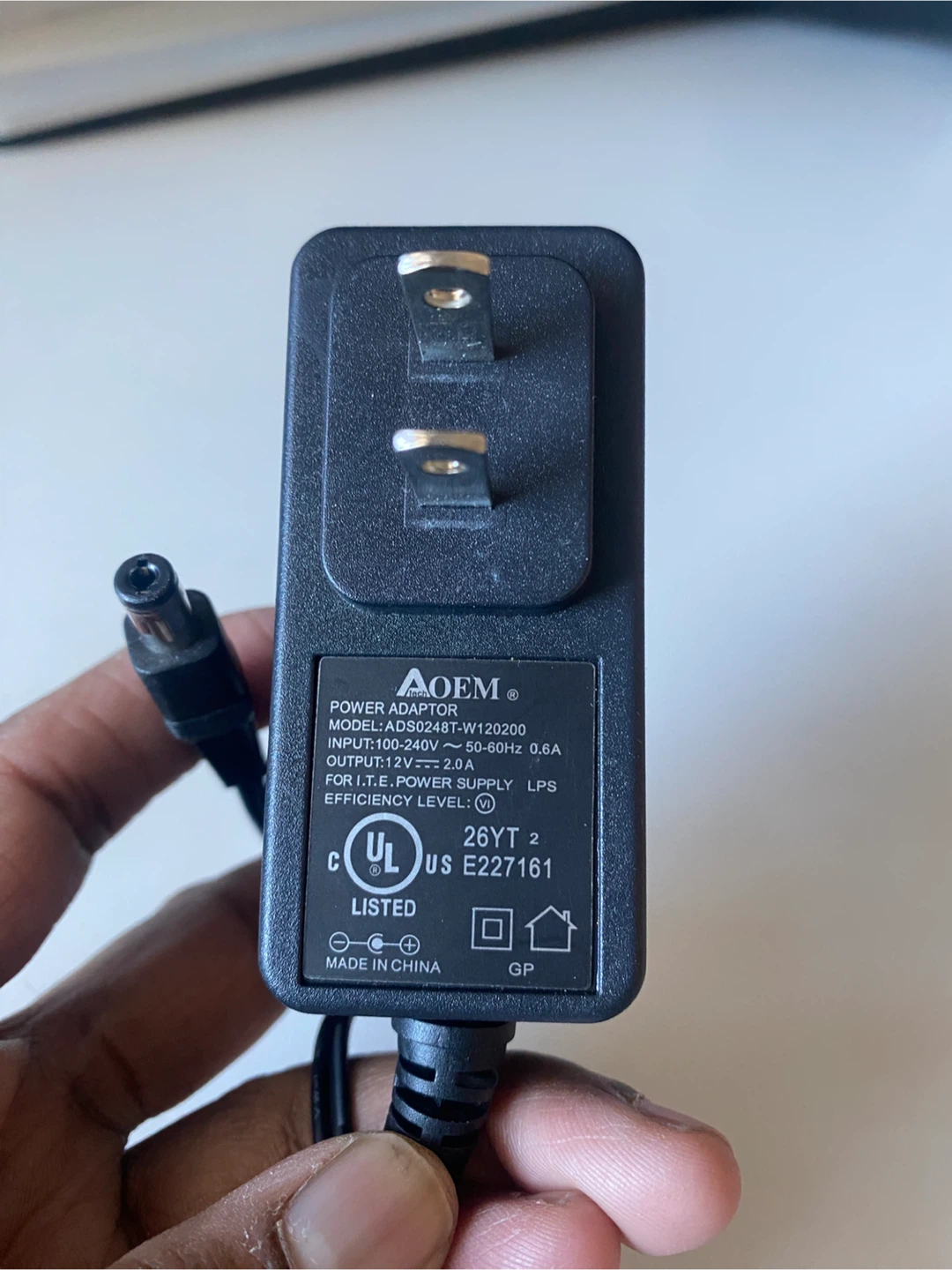 AOEM ADS0248T-W120200 Power Adaptor - photo 5