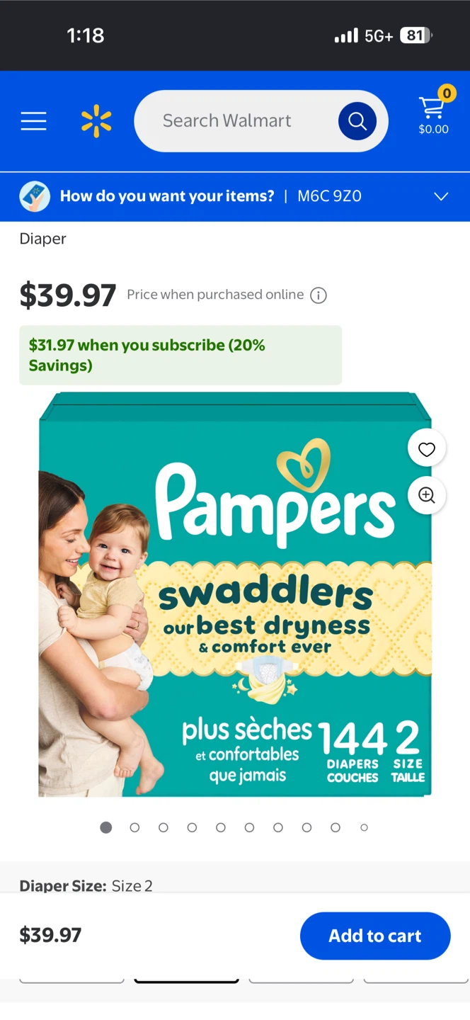 Pampers Swaddlers Size 2 Diapers - 144 Count - photo 2