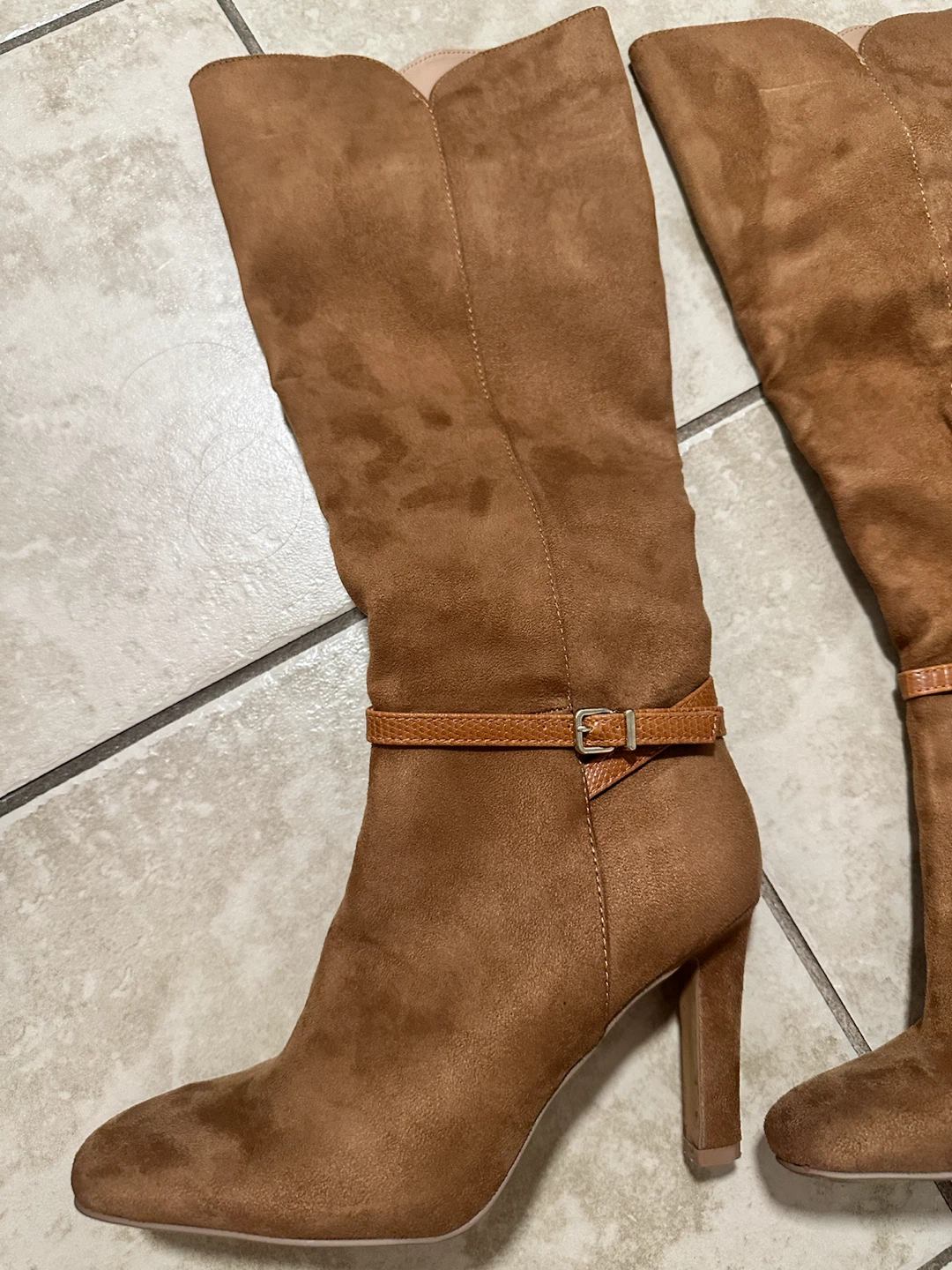Tan Suede Heeled Boots - photo 2