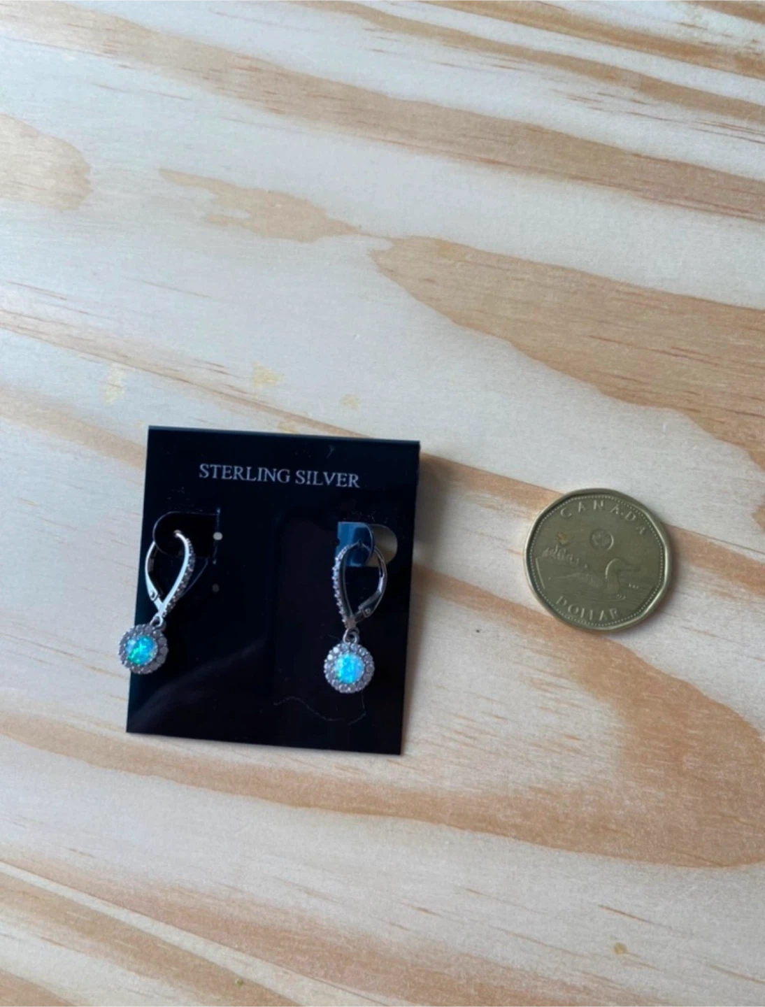 Sterling Silver Opal Drop Earrings - photo 2
