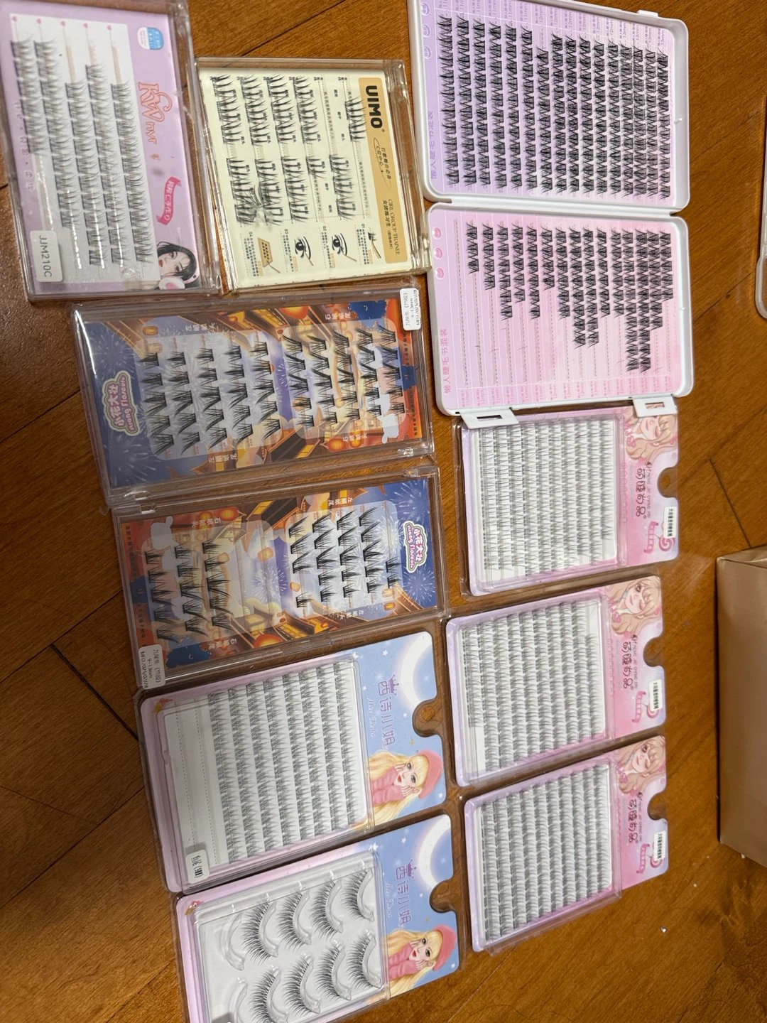 Assorted False Eyelash Extension Trays