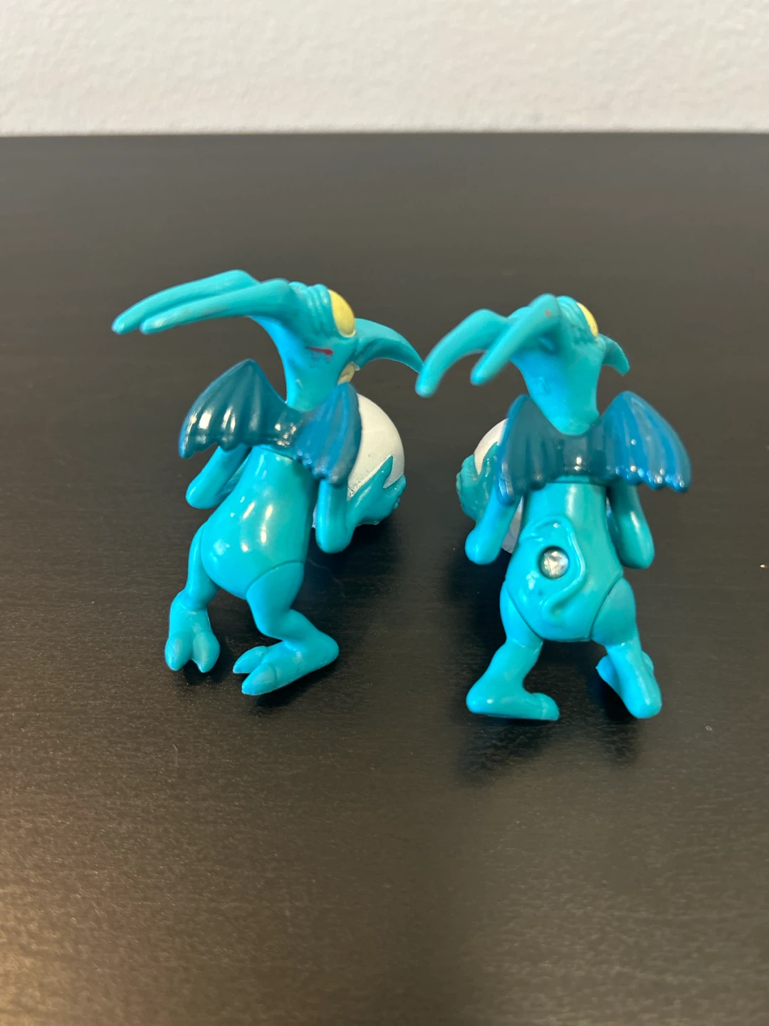 Two Blue Winged Creature Figures with Eyeballs - photo 3