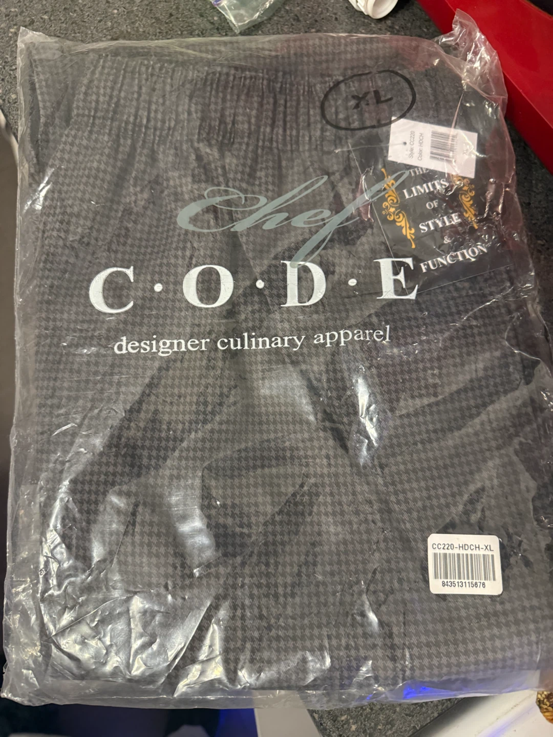 Chef Code Houndstooth Culinary Pants XL