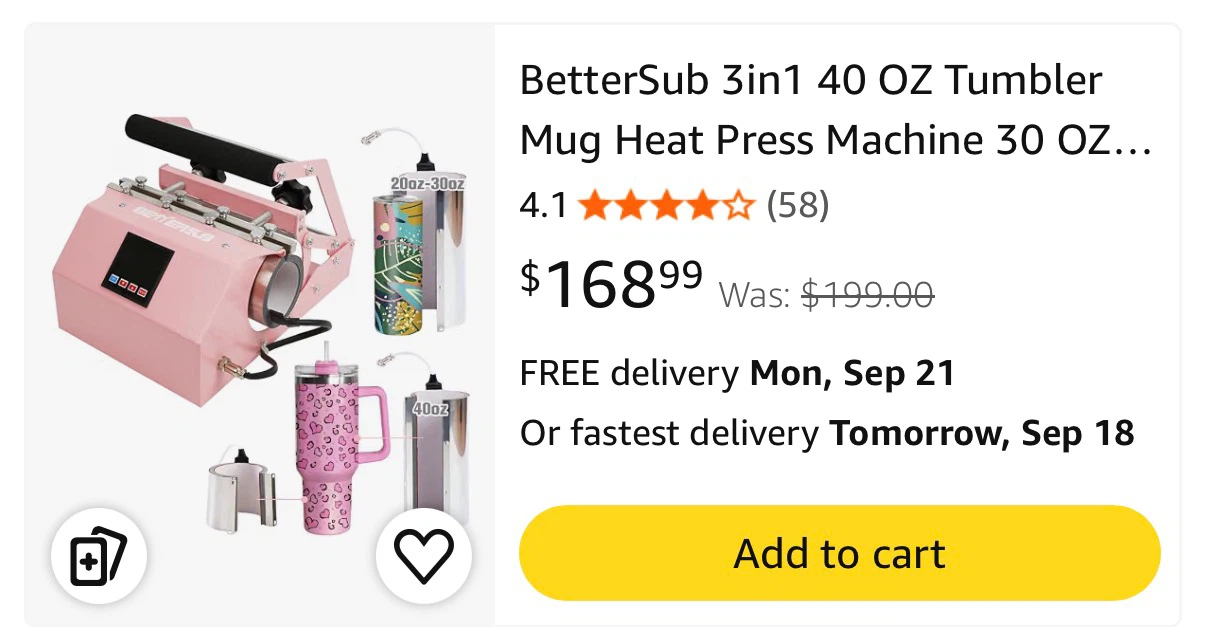 BetterSub Mug and Tumbler Heat Press Machine - photo 2