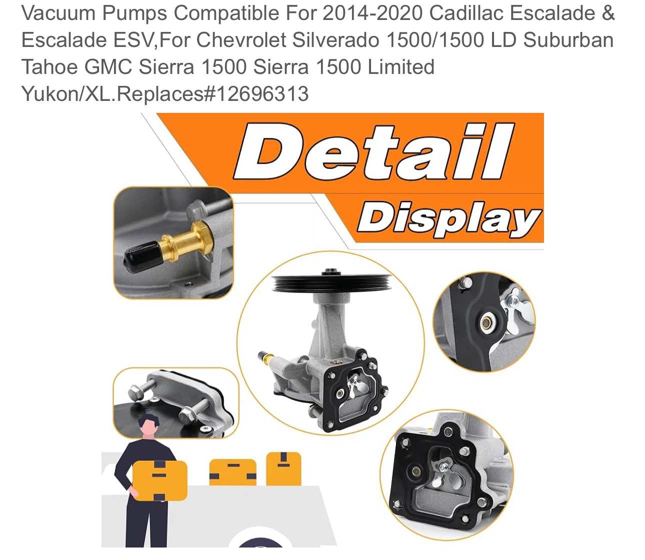 Vacuum Pump for GM Vehicles Replaces 12696313 - photo 3