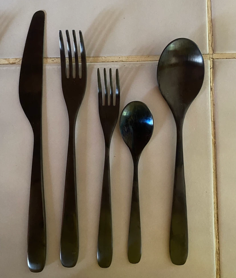 IKEA TILLAGD Cutlery Set, Black