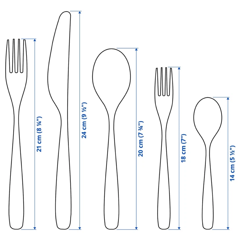 IKEA TILLAGD Cutlery Set, Black - photo 4