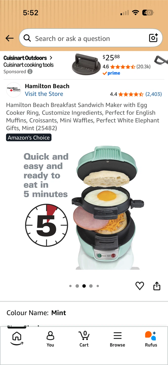 Proctor Silex Breakfast Sandwich Maker - photo 4