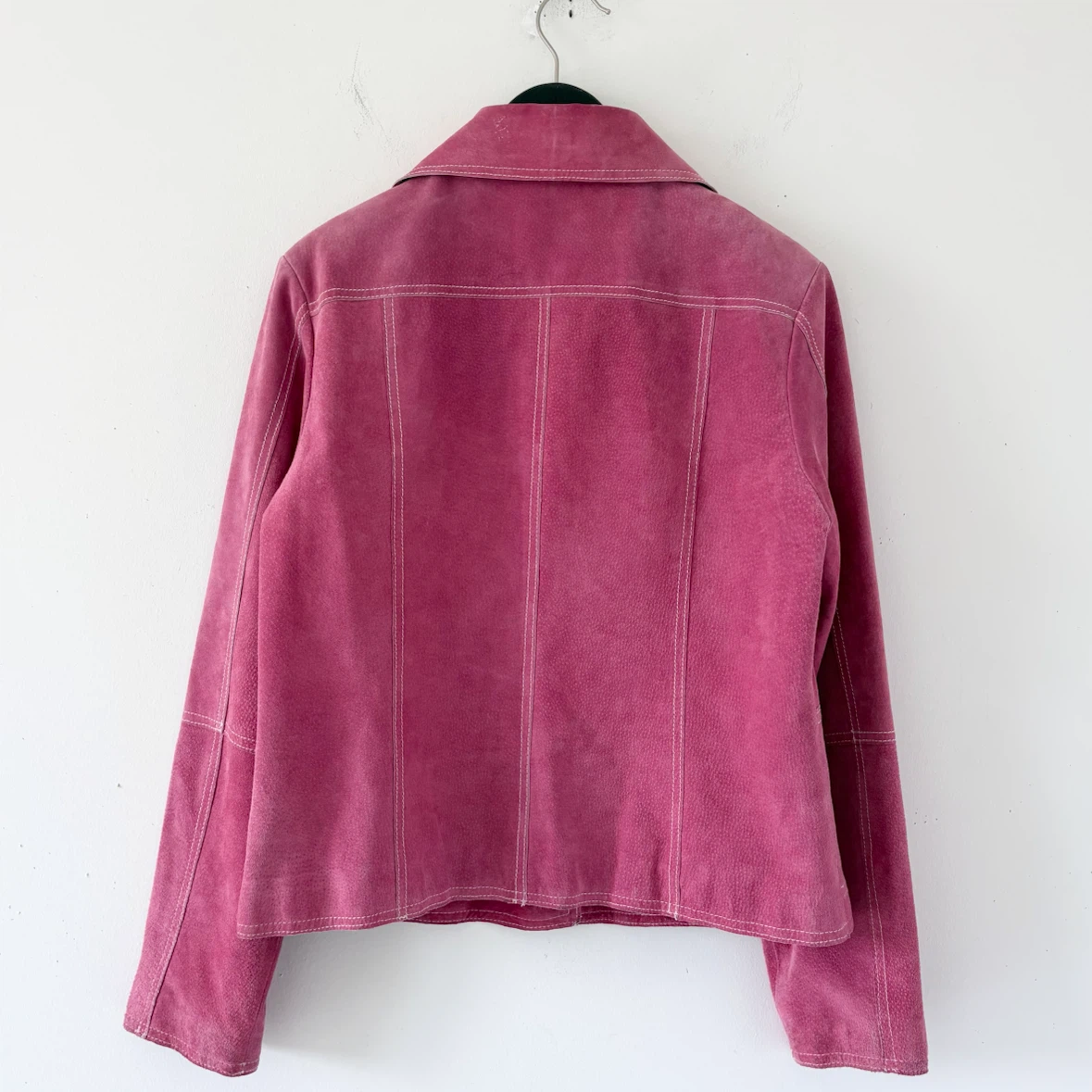 90s Vintage Jessica Pink Genuine Suede Leather Jacket - photo 2