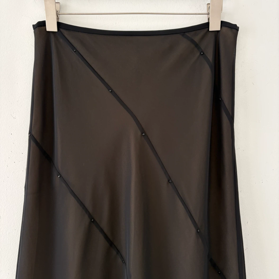 Y2K Mexx Bias Sheer Gemmed Skirt - photo 3